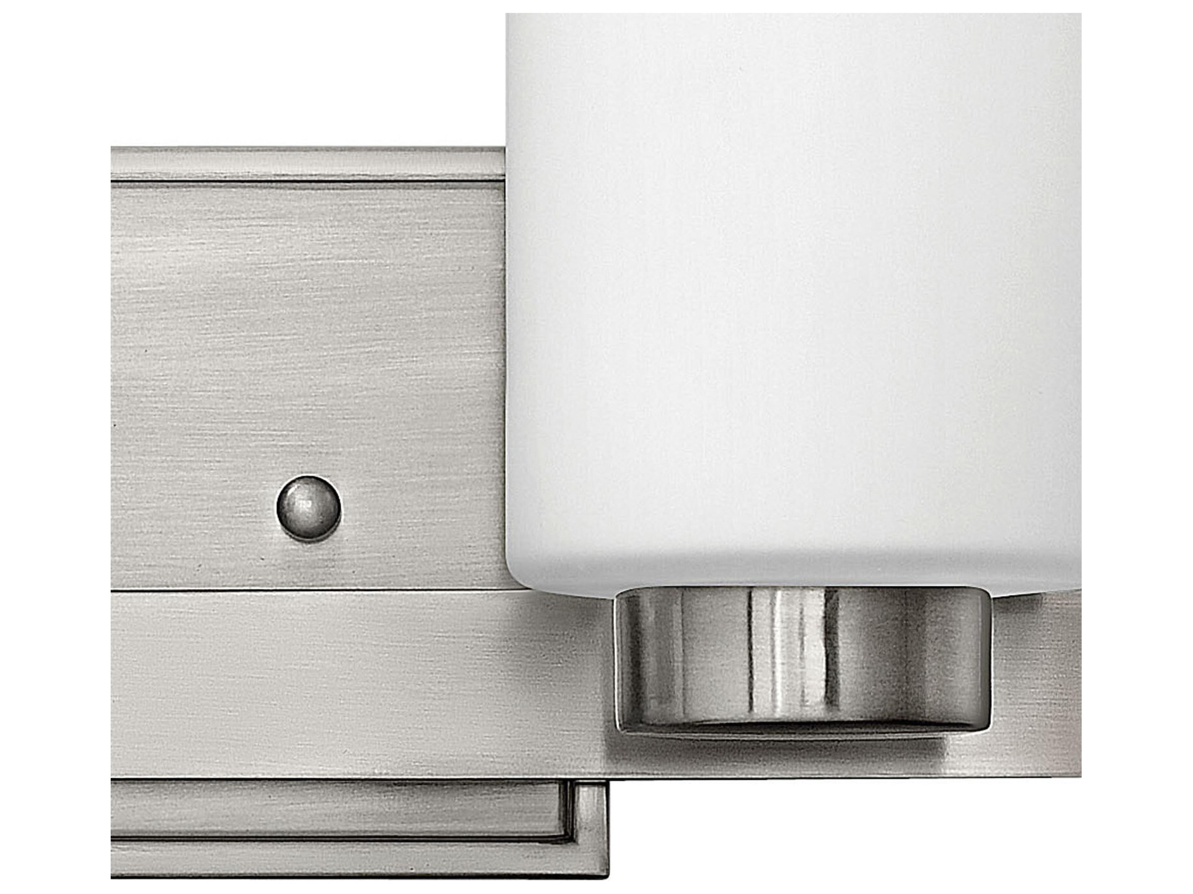 Hinkley Miley 2-Light Brushed Nickel Glass Vanity Light