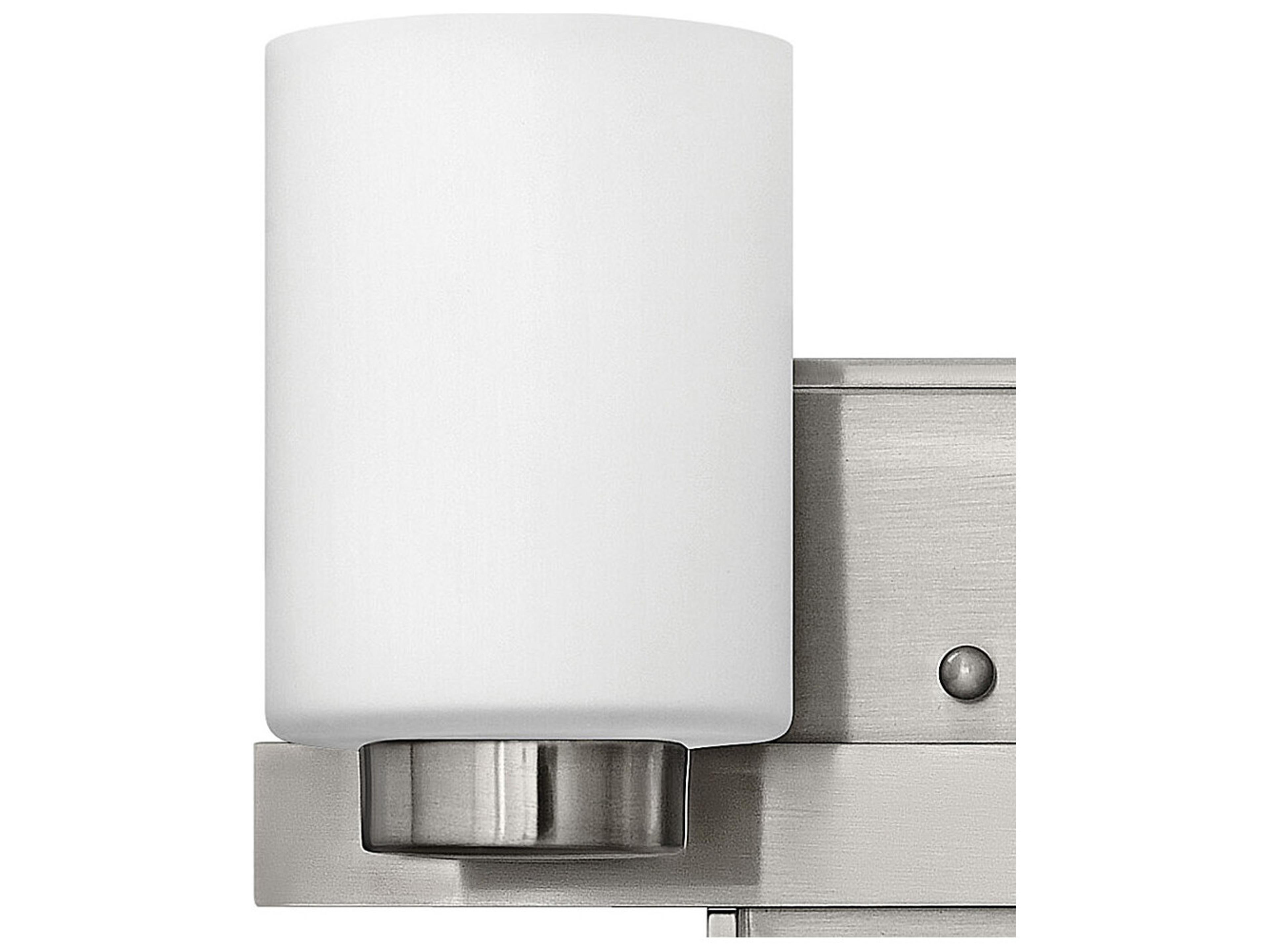 Hinkley Miley 2-Light Brushed Nickel Glass Vanity Light