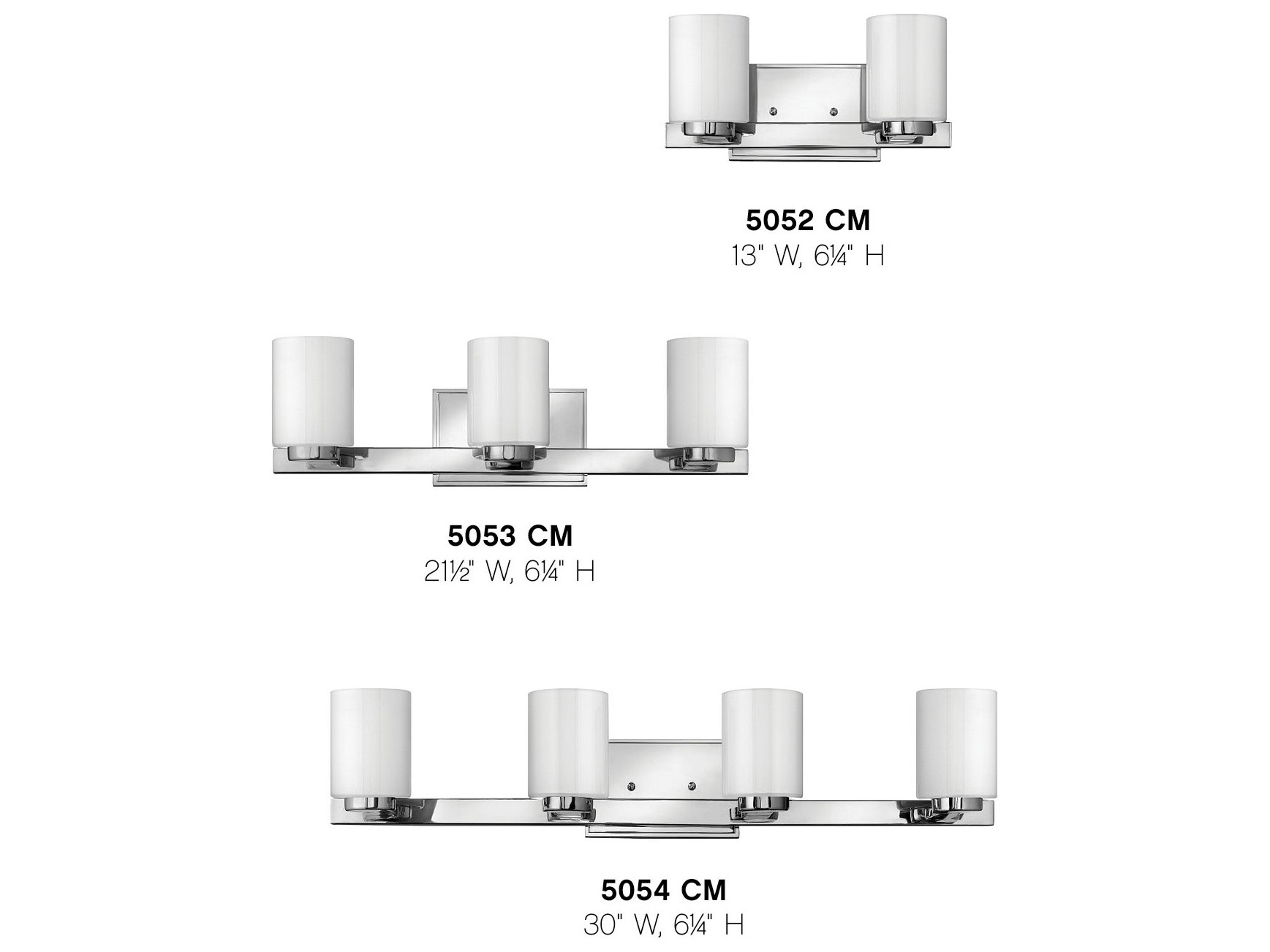 Hinkley Miley 2-Light Chrome Glass Vanity Light