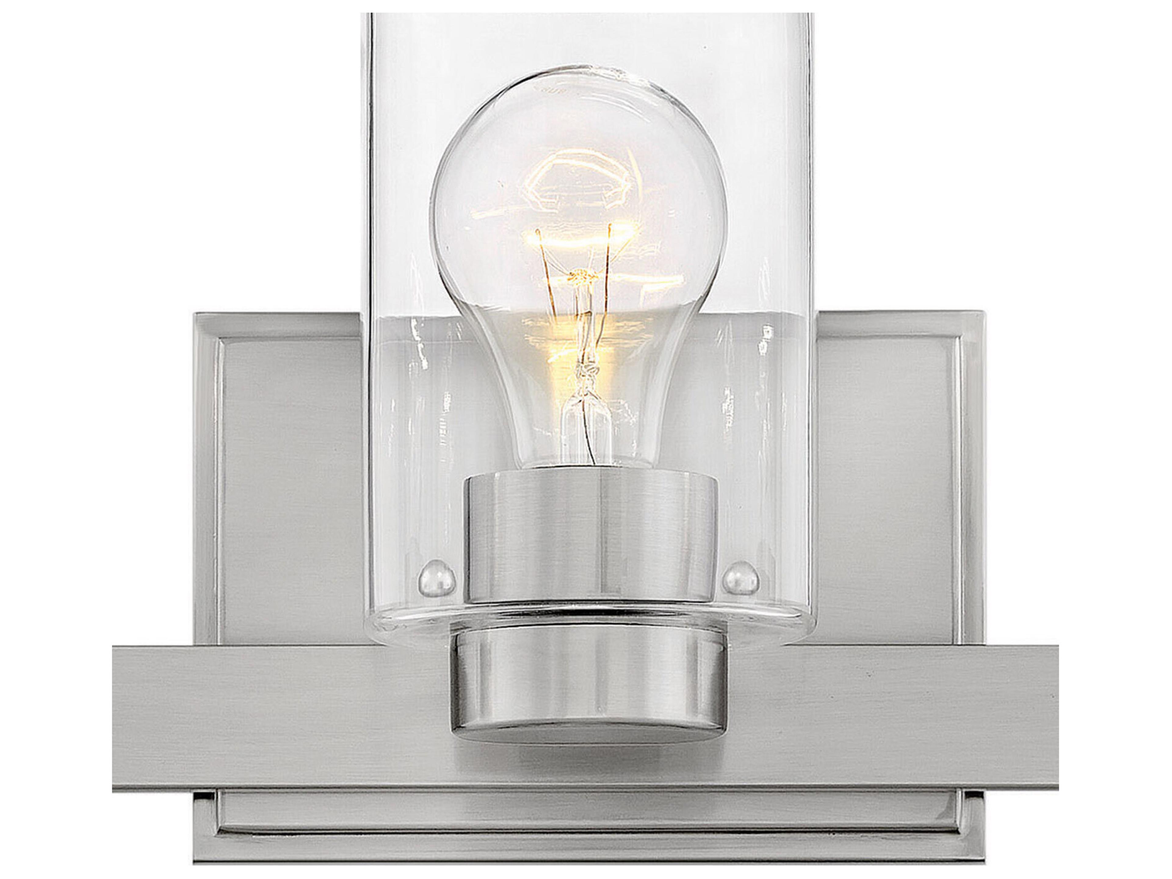 Hinkley Miley 3-Light Brushed Nickel Glass Vanity Light