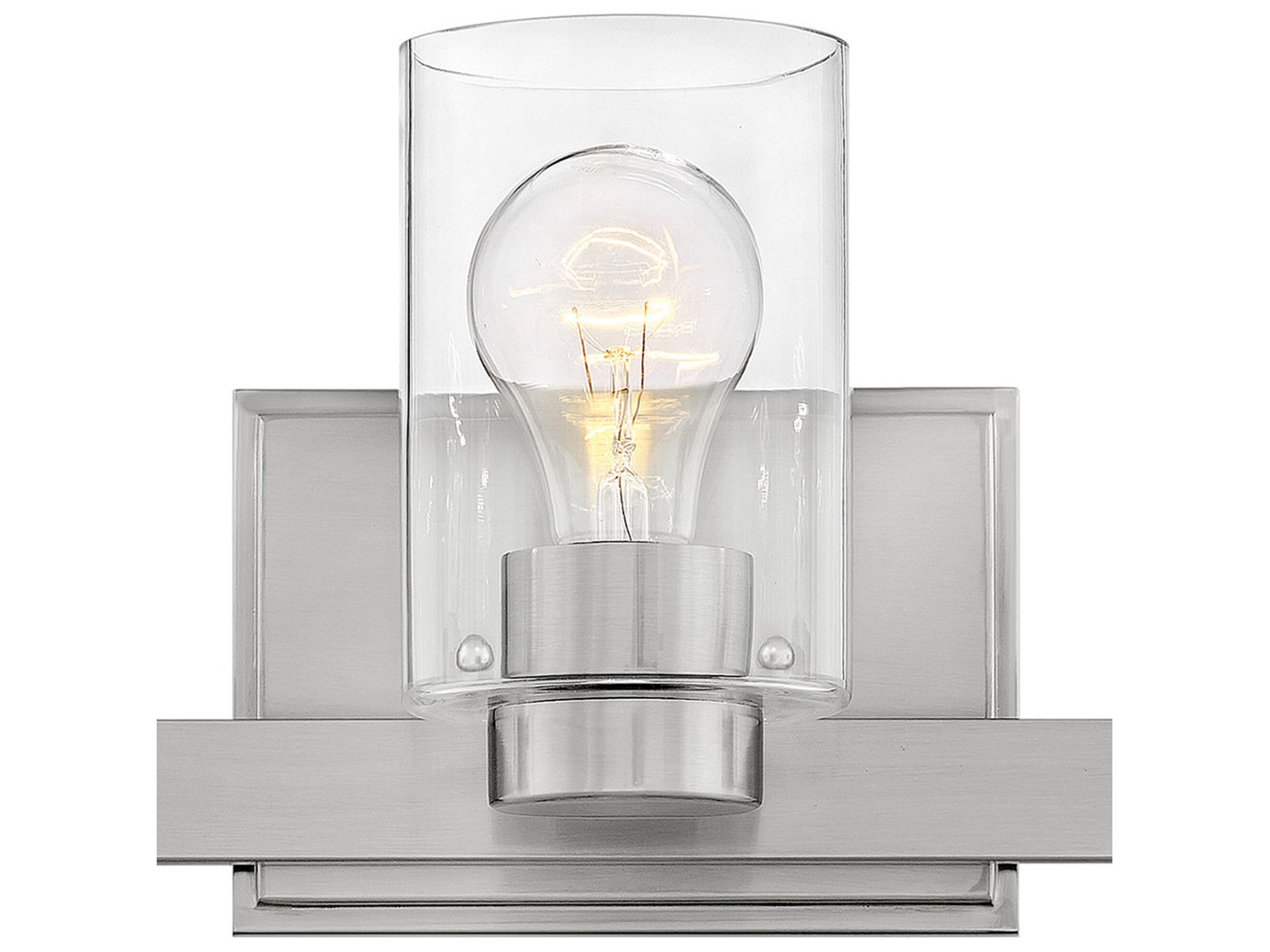 Hinkley Miley 3-Light Brushed Nickel Glass Vanity Light