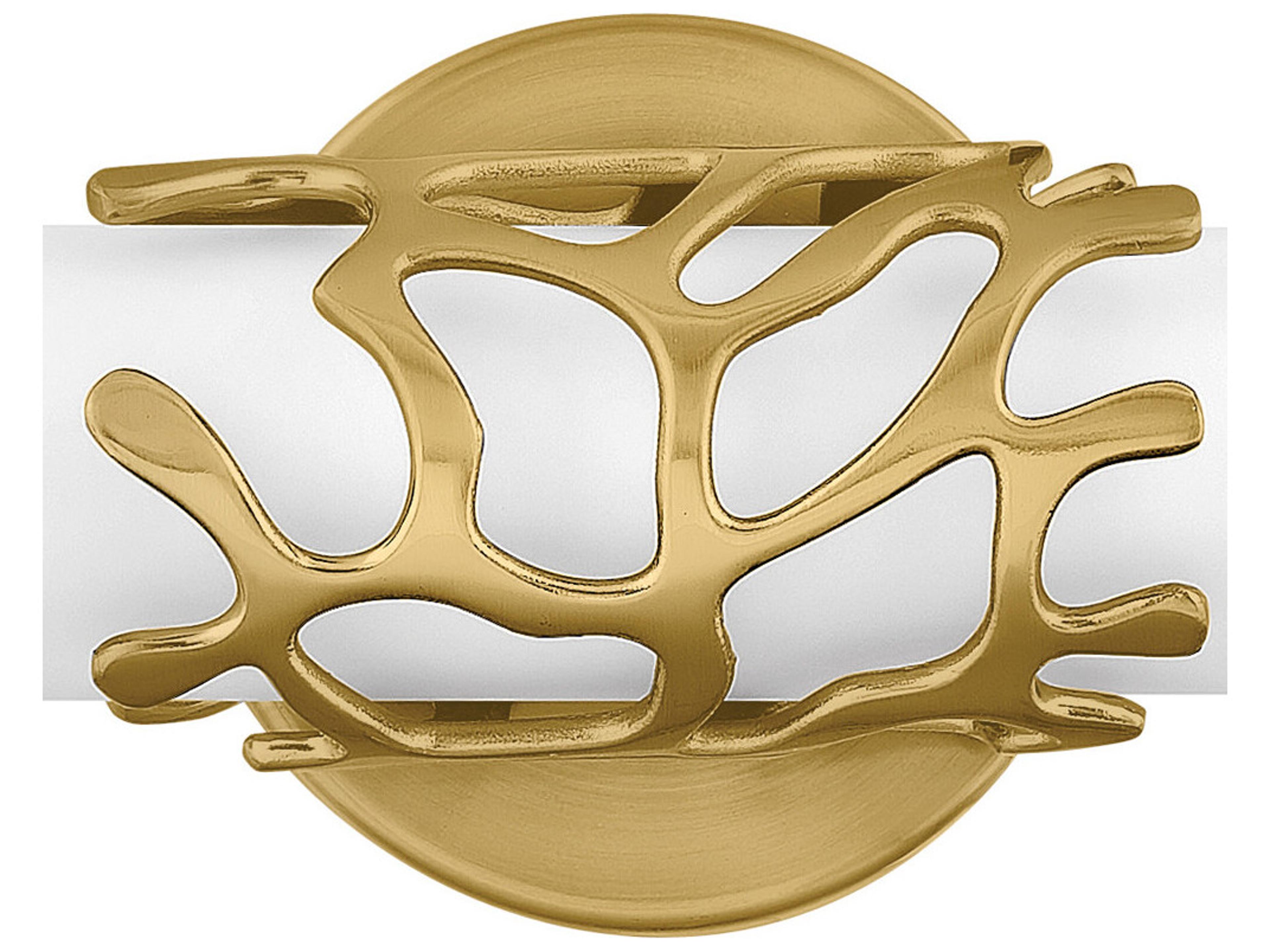 Hinkley Lyra Lacquered Brass Glass LED Vanity Light