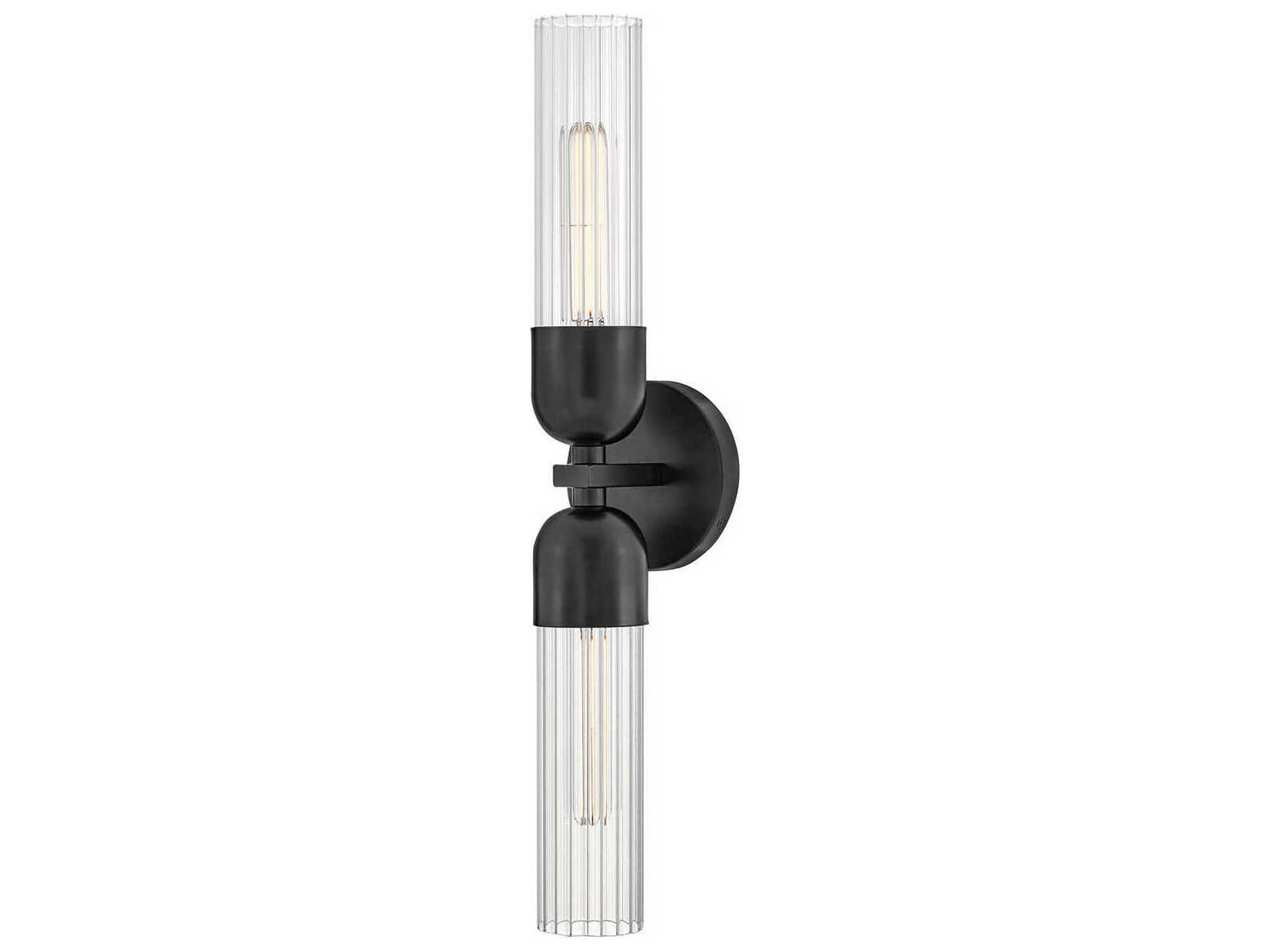 Soren 2-Light Black Wall Sconce