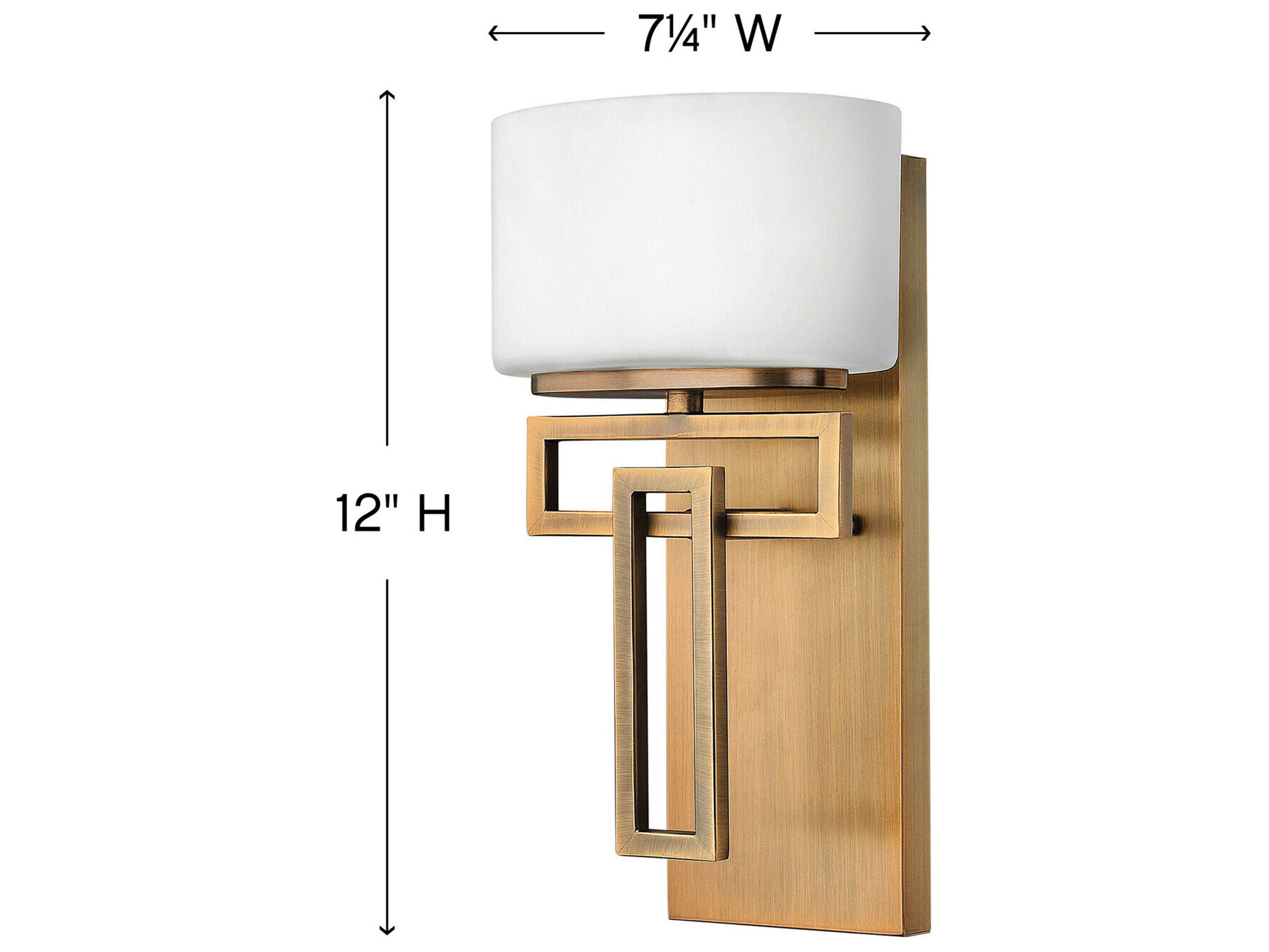 Hinkley Lanza 1-Light Brushed Bronze Glass Wall Sconce