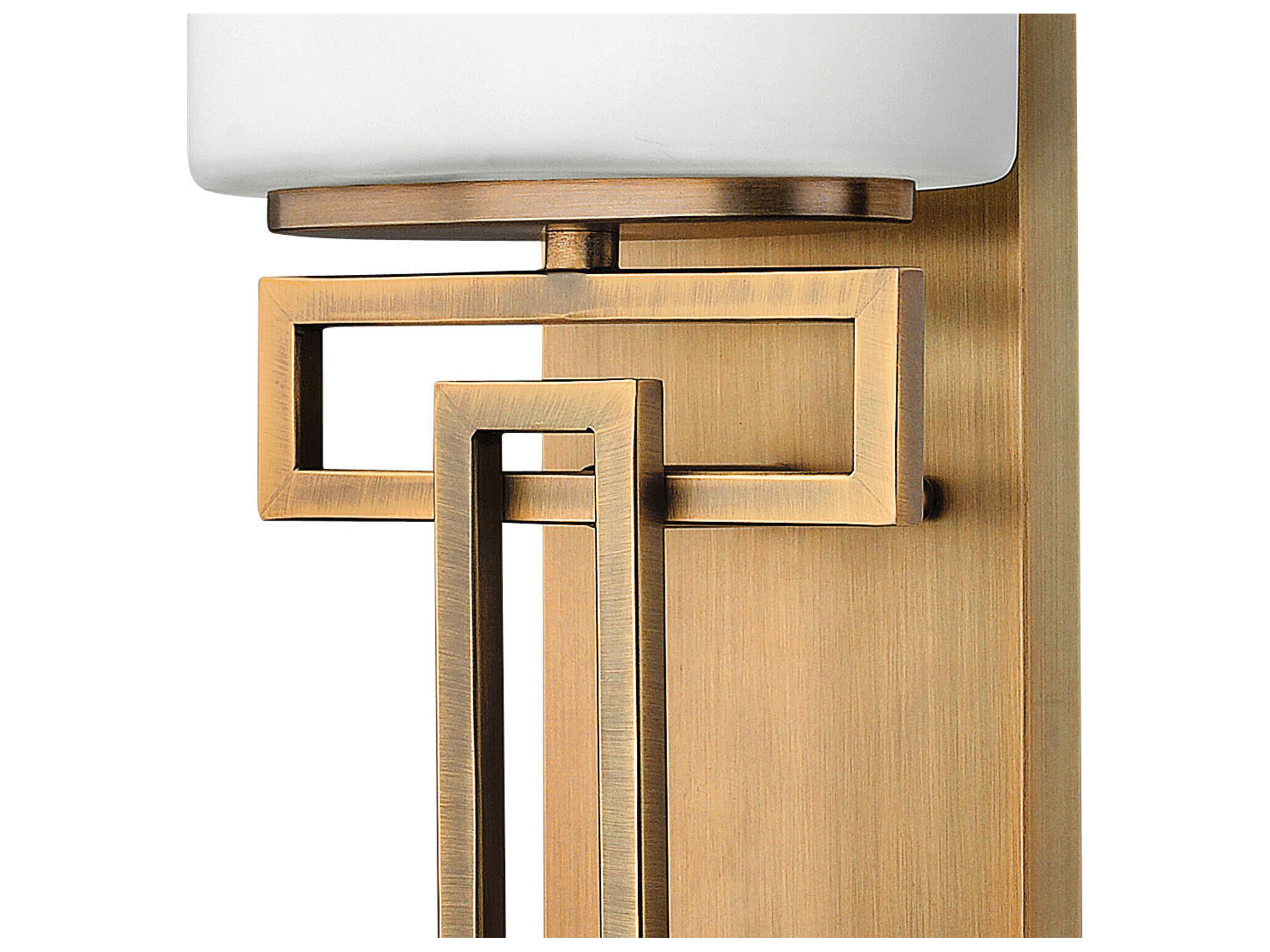 Hinkley Lanza 1-Light Brushed Bronze Glass Wall Sconce