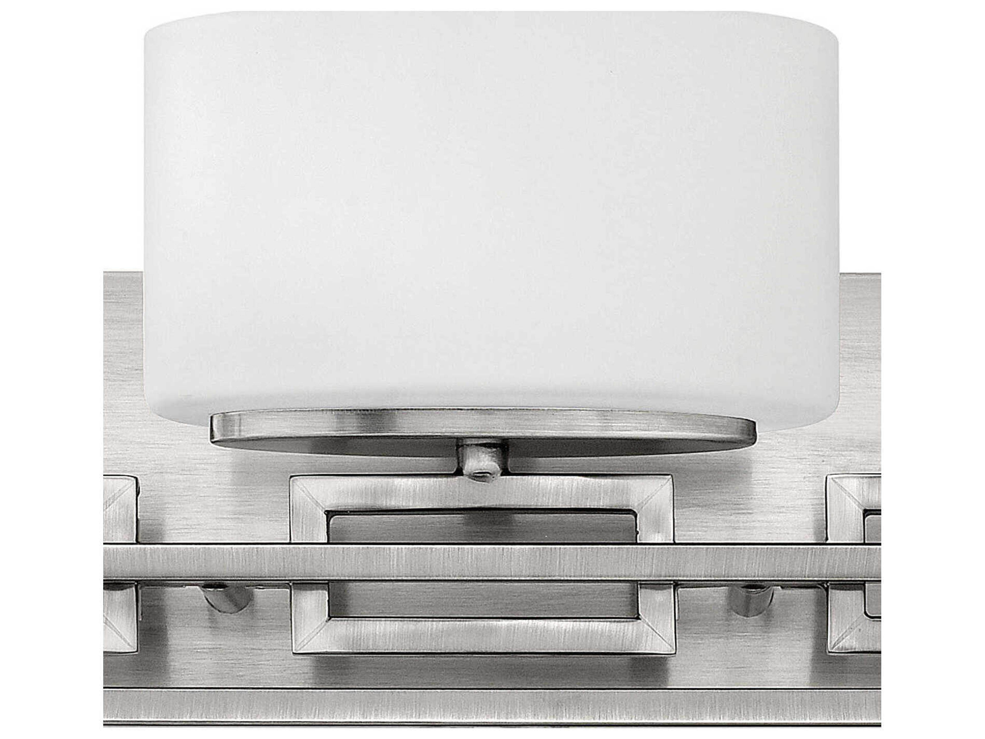 Hinkley Lanza 3-Light Antique Nickel Glass Vanity Light