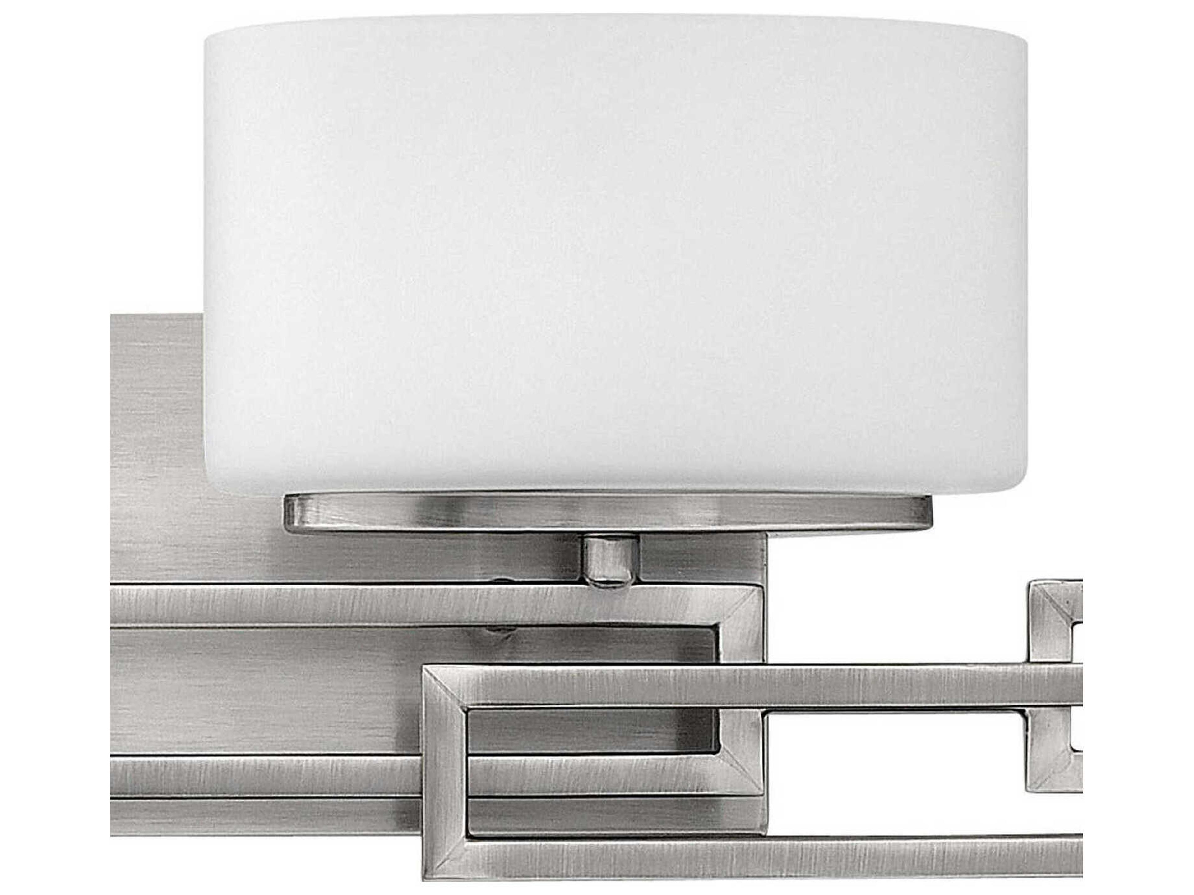 Hinkley Lanza 4-Light Antique Nickel Glass Vanity Light