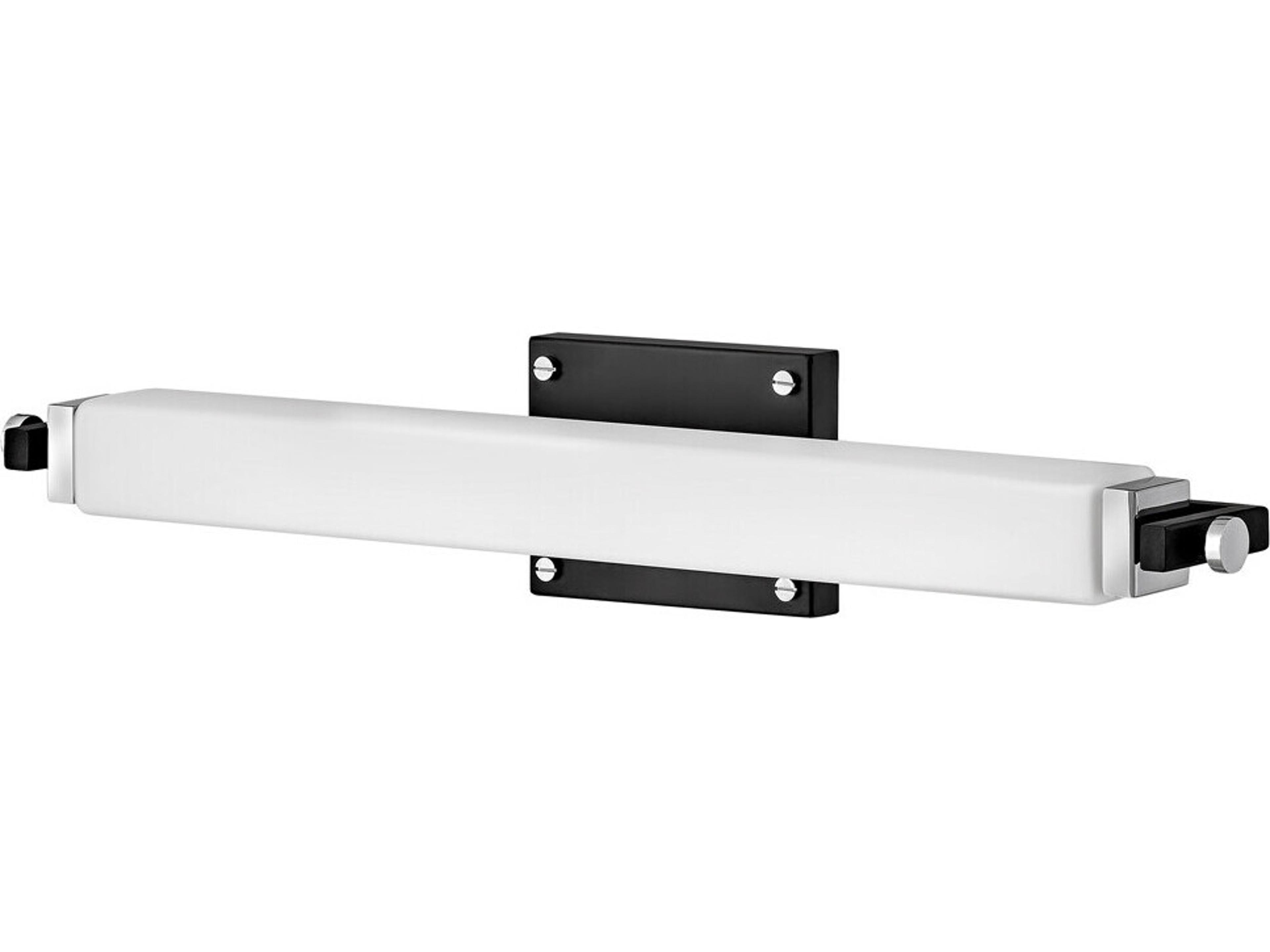 Hinkley Rollins Black Chrome Glass LED Vanity Light