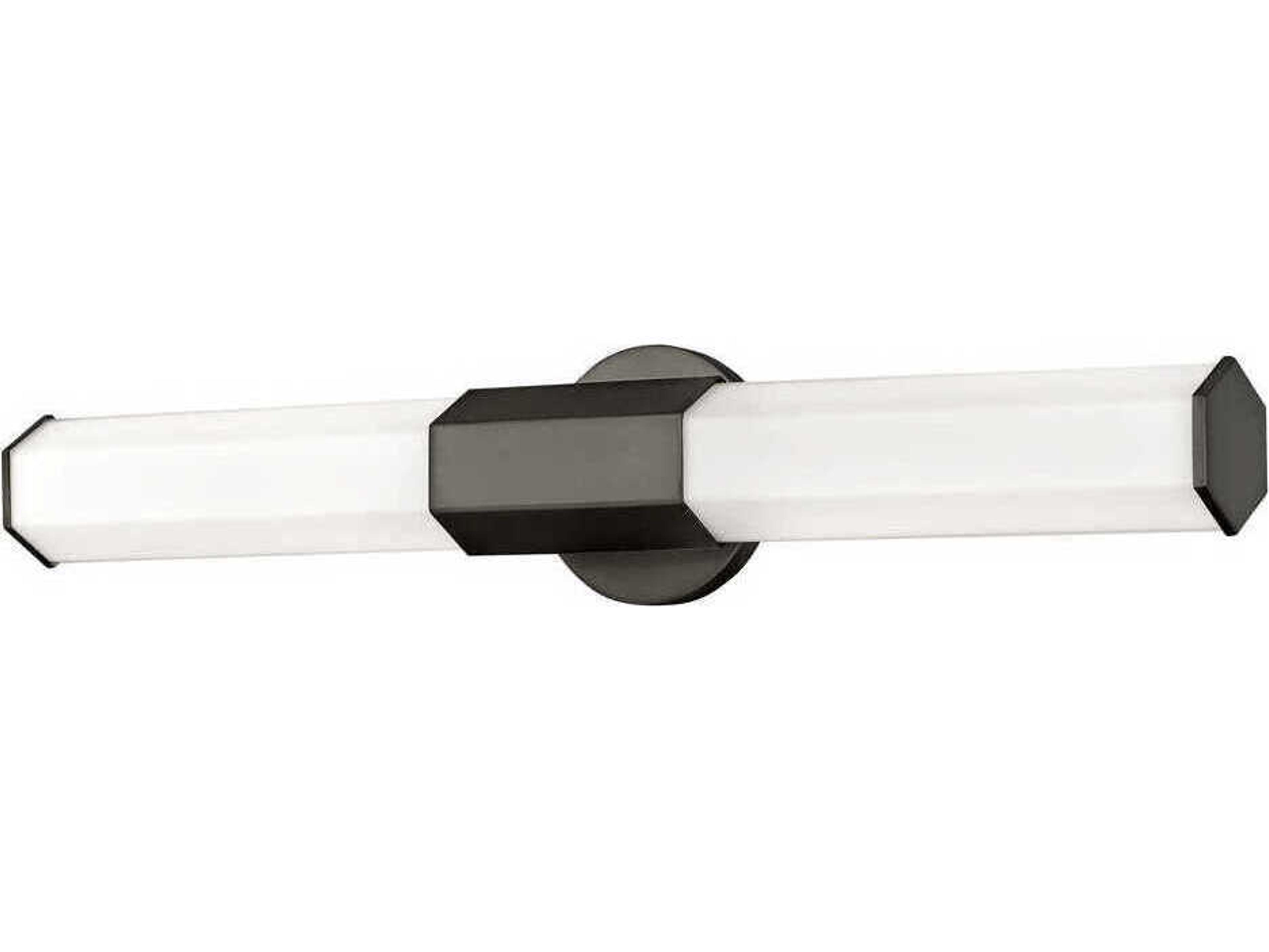 Hinkley Facet Black Oxide Glass LED Vanity Light