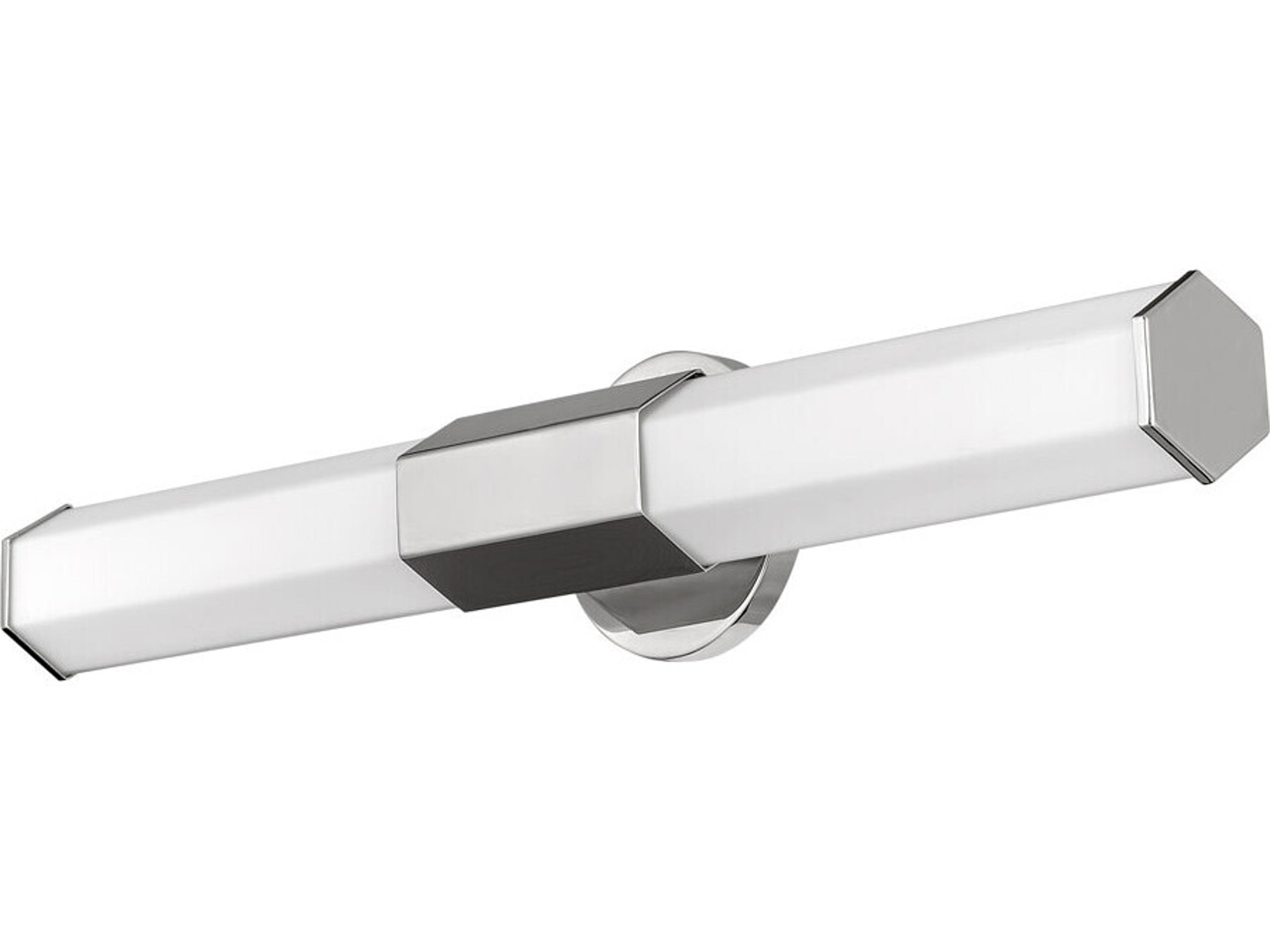 Hinkley Facet Polished Nickel White Glass LED Vanity Light