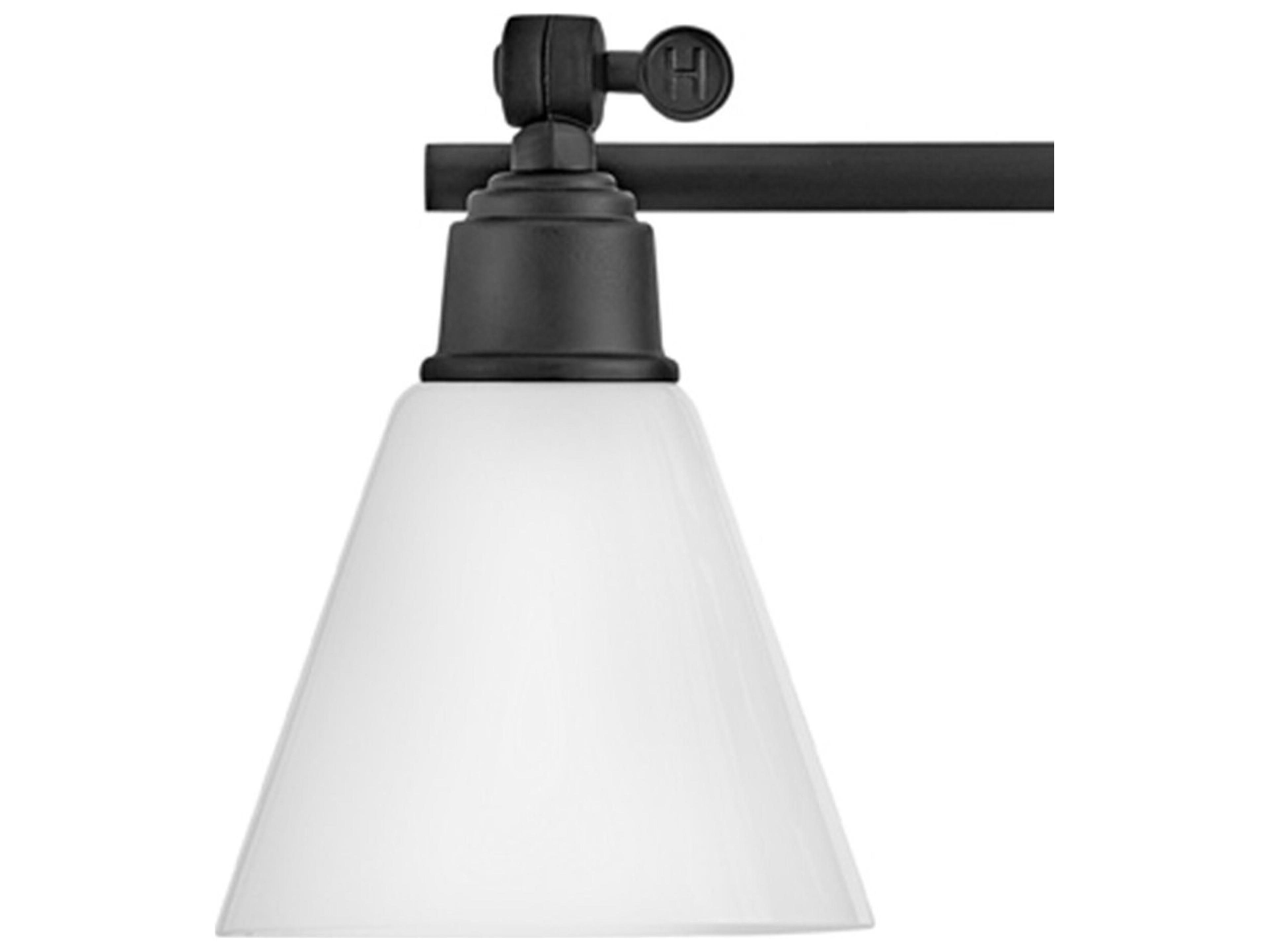 Hinkley Arti 3-Light Black Glass Vanity Light