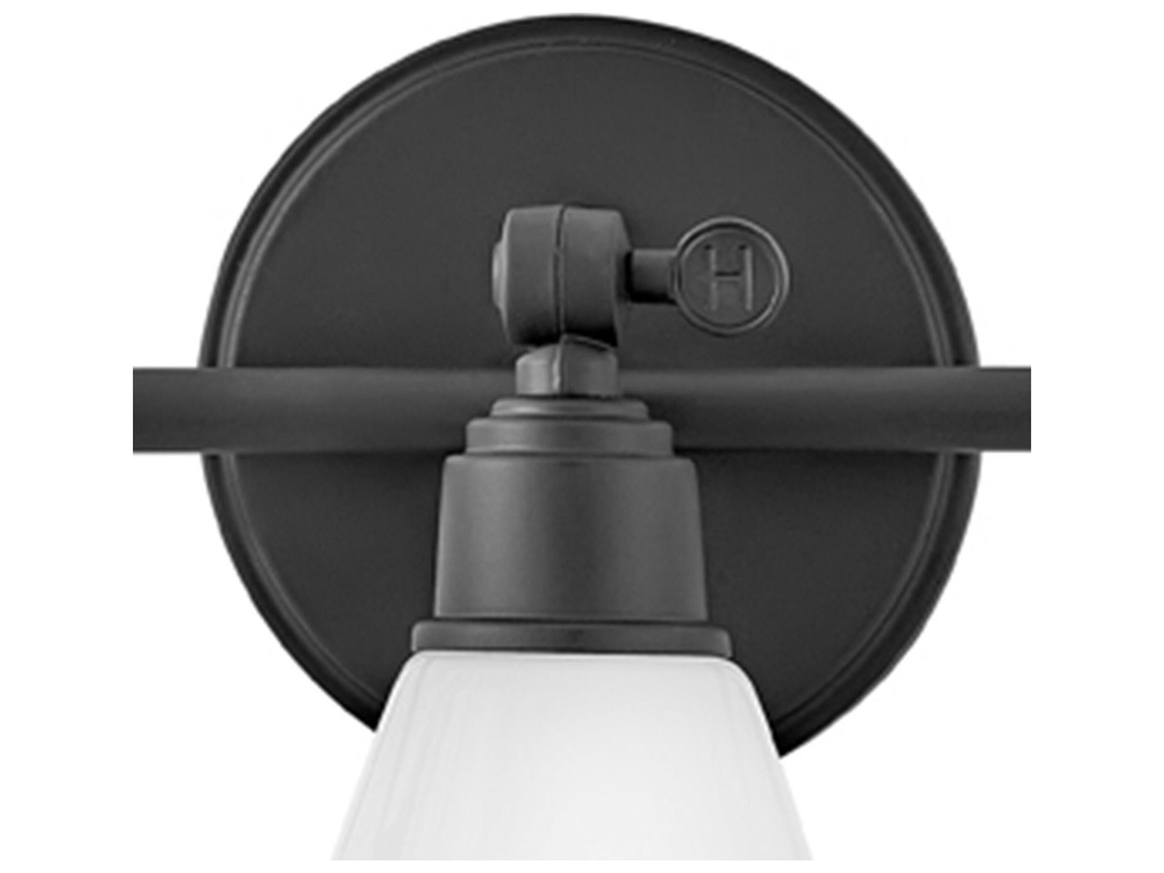 Hinkley Arti 3-Light Black Glass Vanity Light