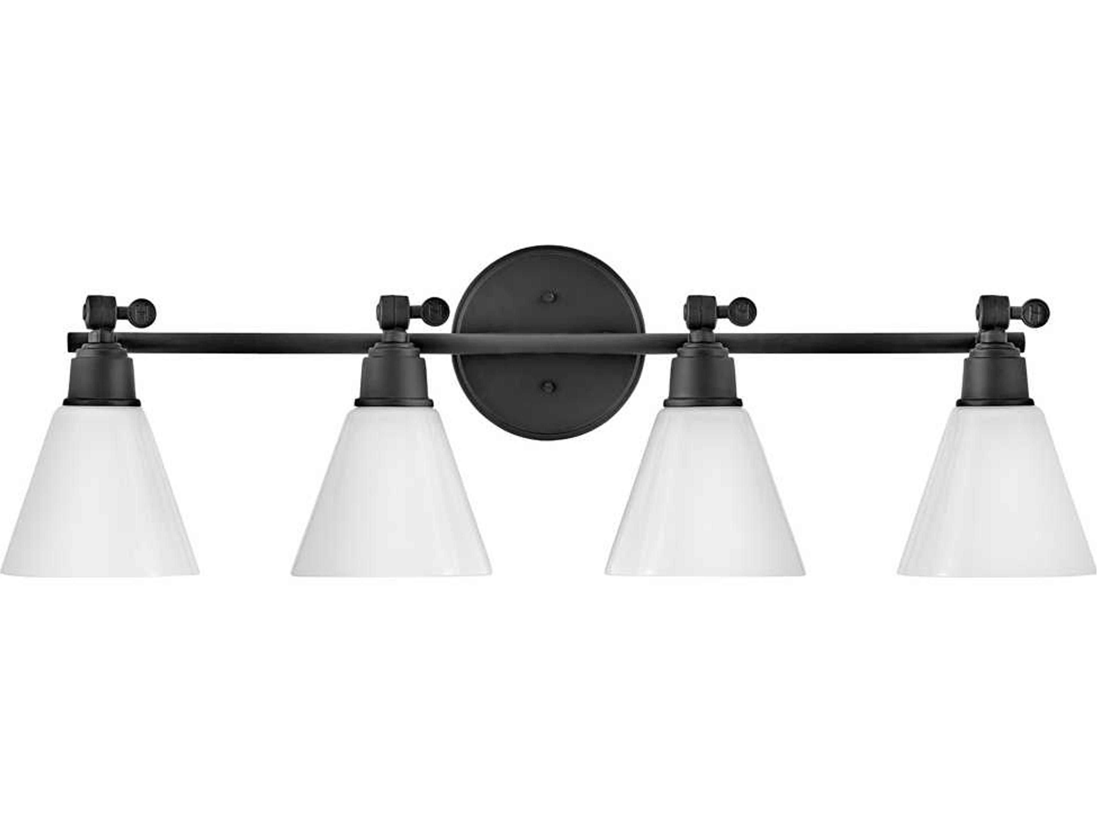 Arti 4-Light Black Glass Vanity Light