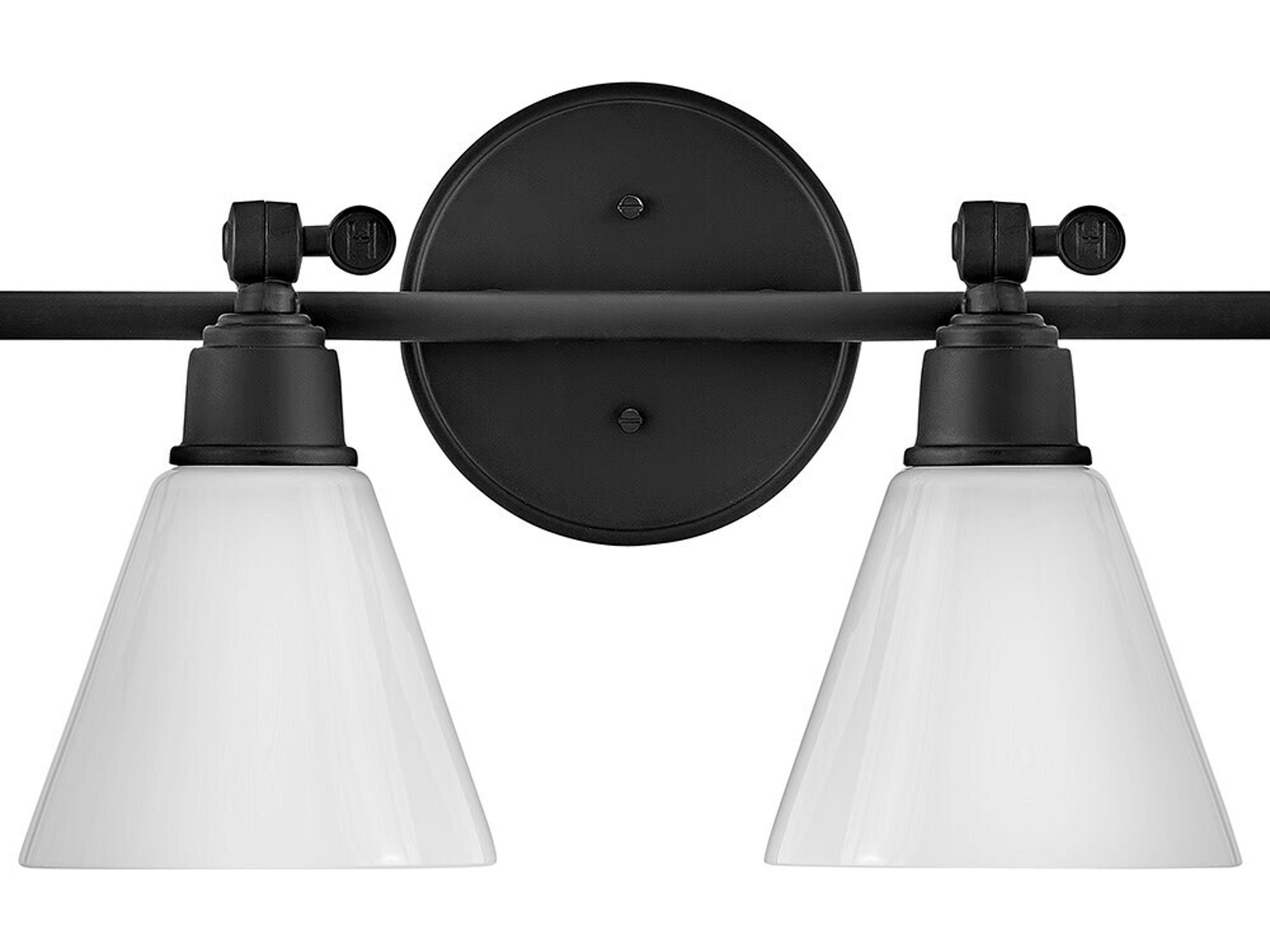 Hinkley Arti 4-Light Black Glass Vanity Light