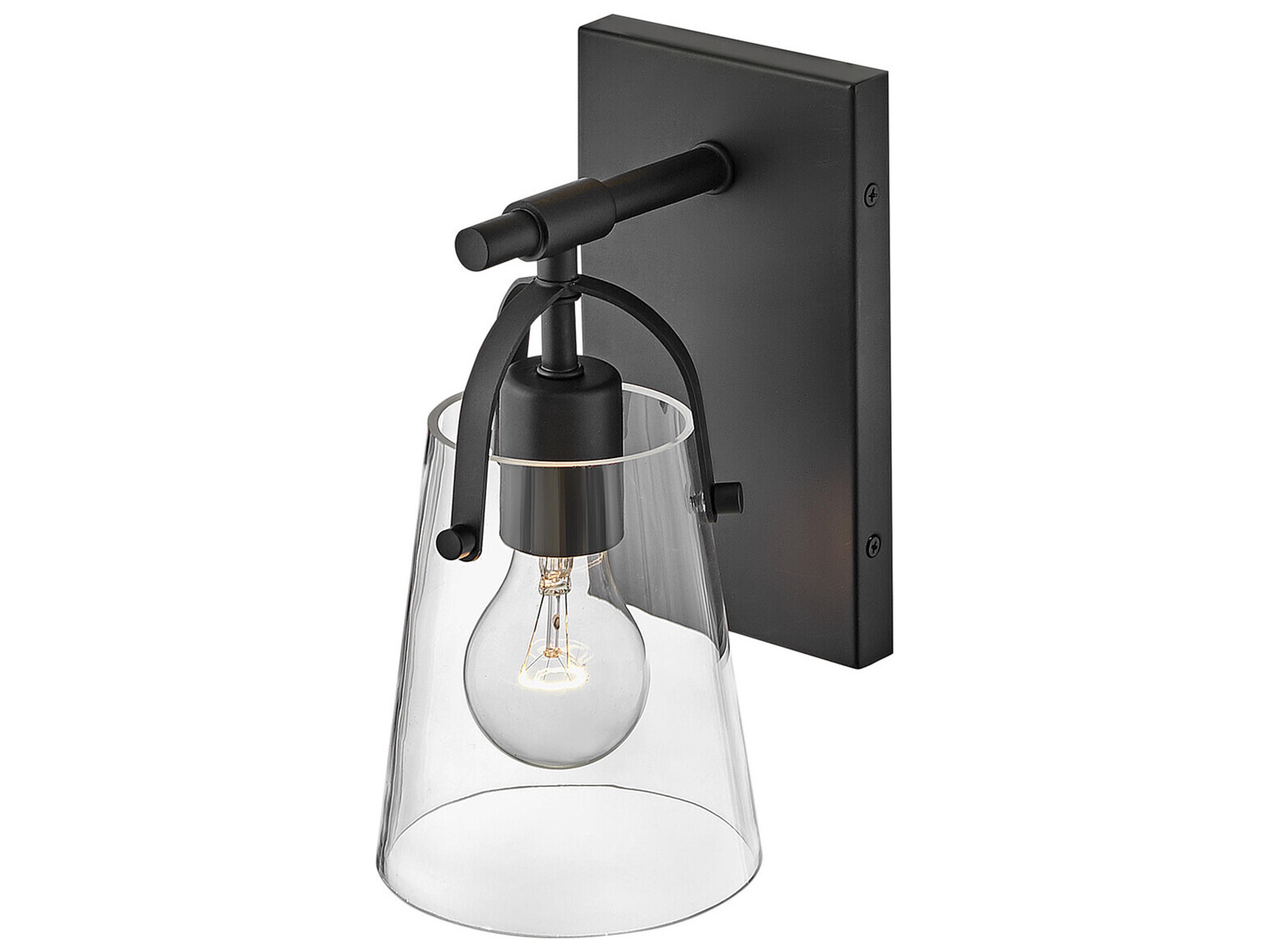 Hinkley Foster 1-Light Black Glass Wall Sconce