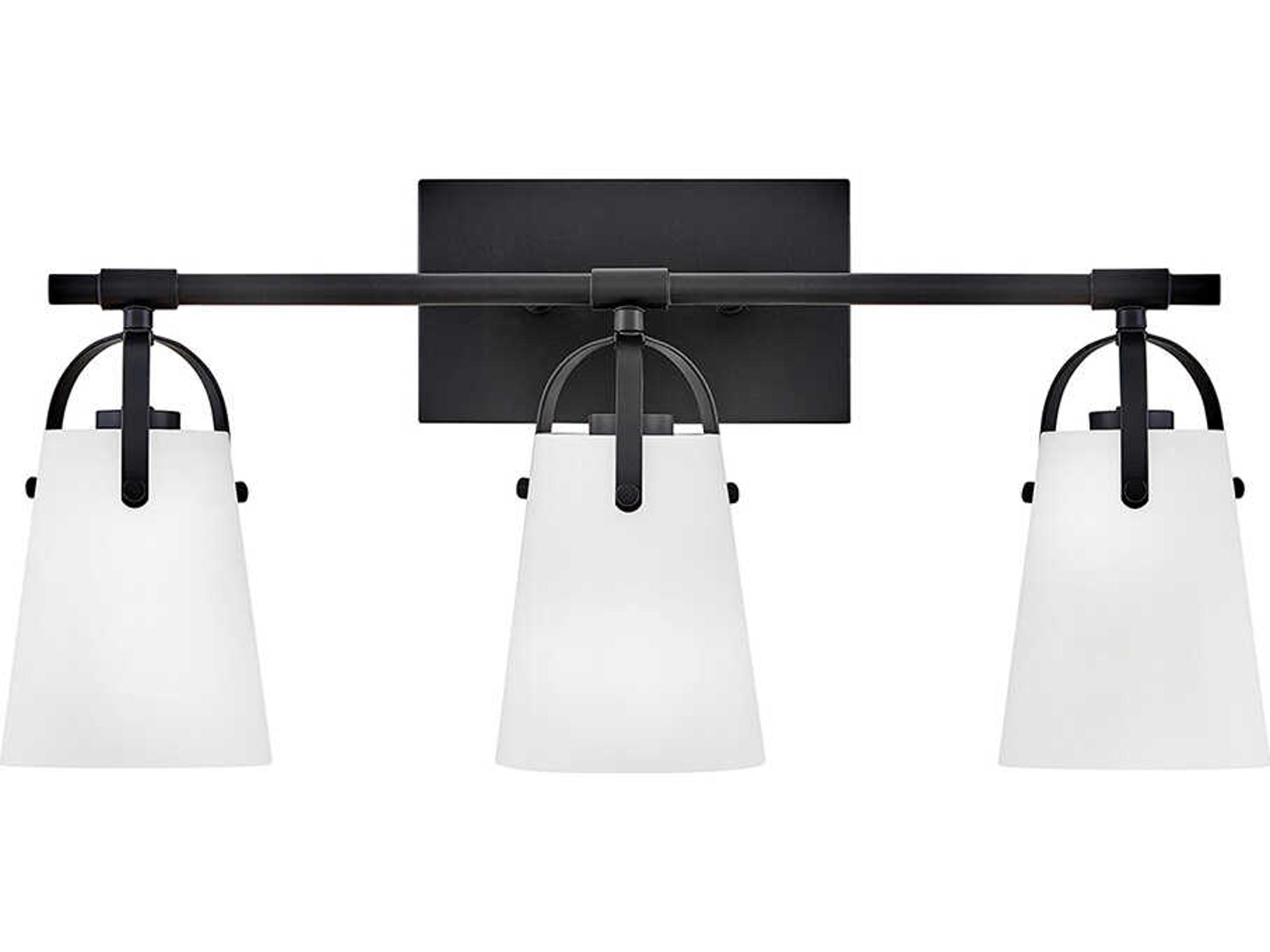 Foster 3-Light Black Vanity Light