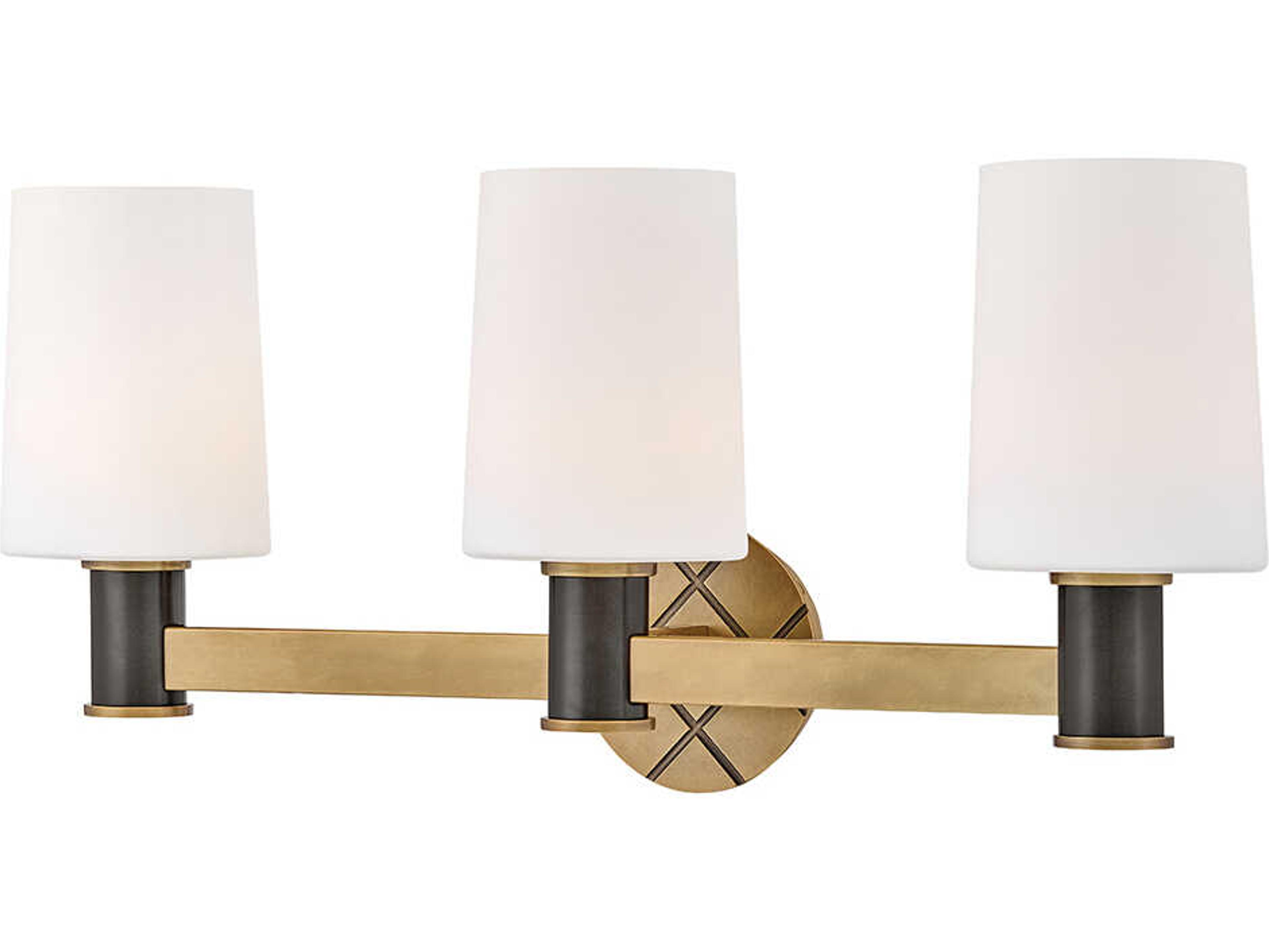 Declan 3-Light Heritage Brass Black Oxide Vanity Light