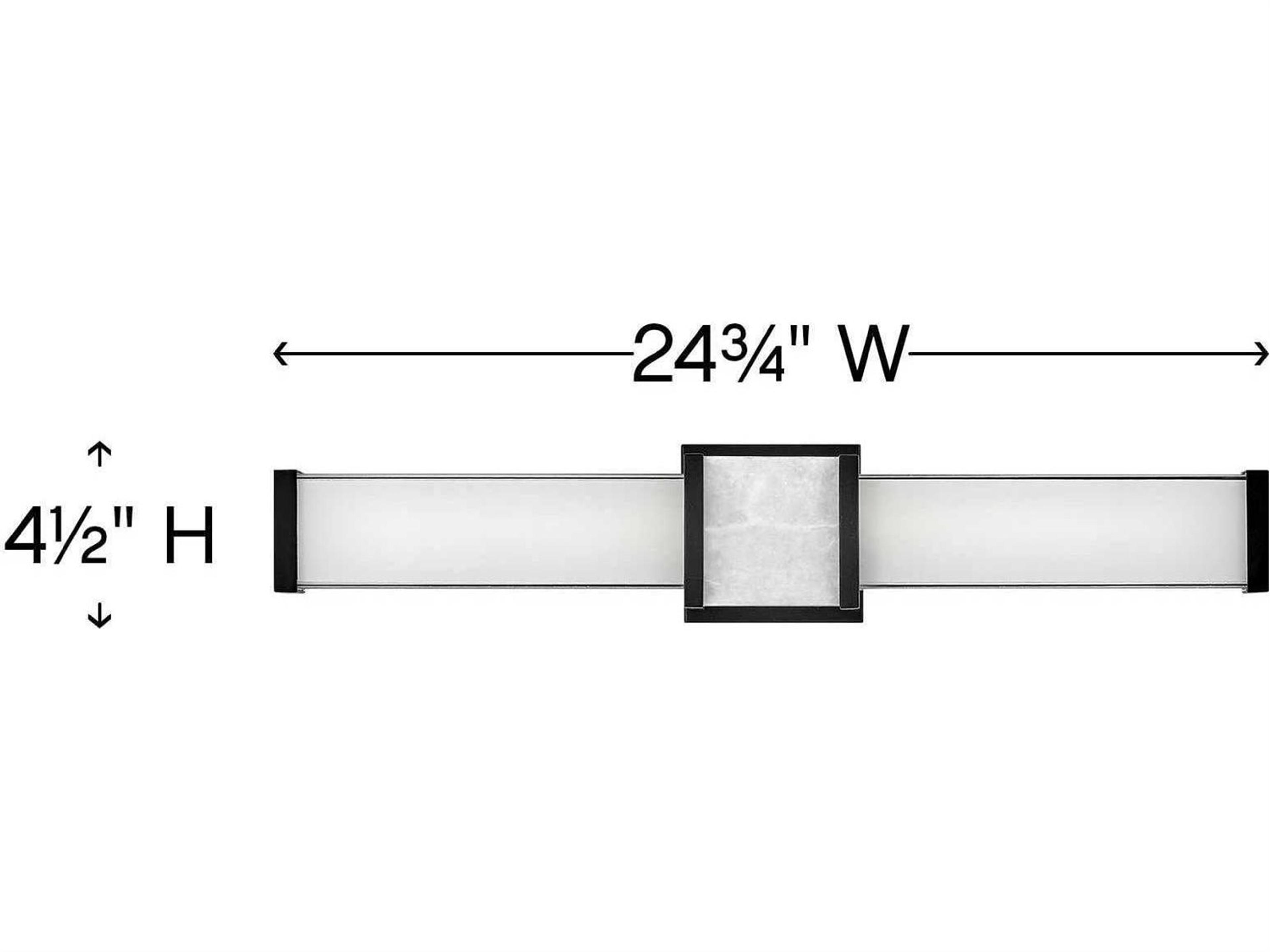 Hinkley Pietra Black Glass LED Vanity Light