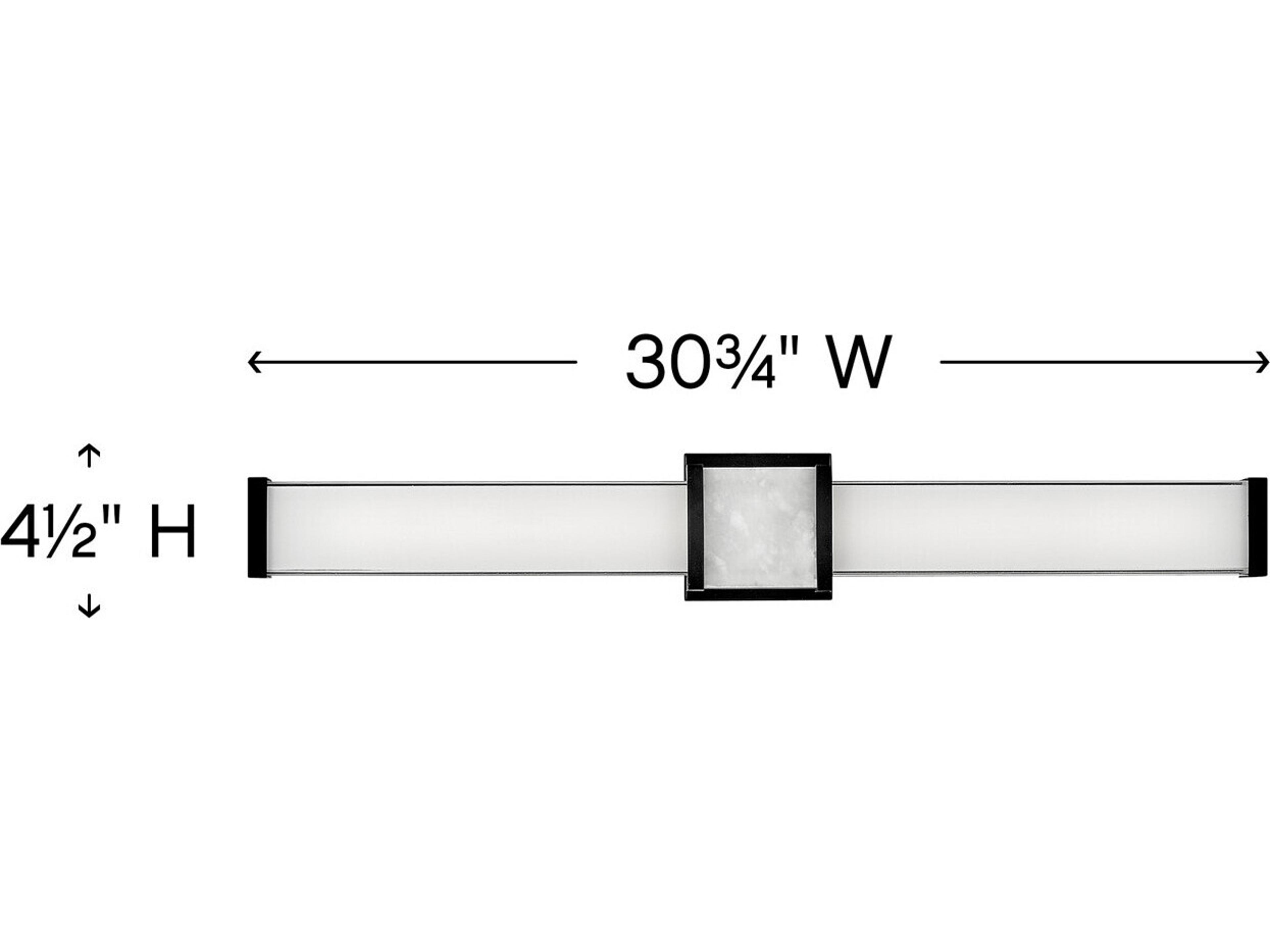 Hinkley Pietra Black Glass LED Vanity Light