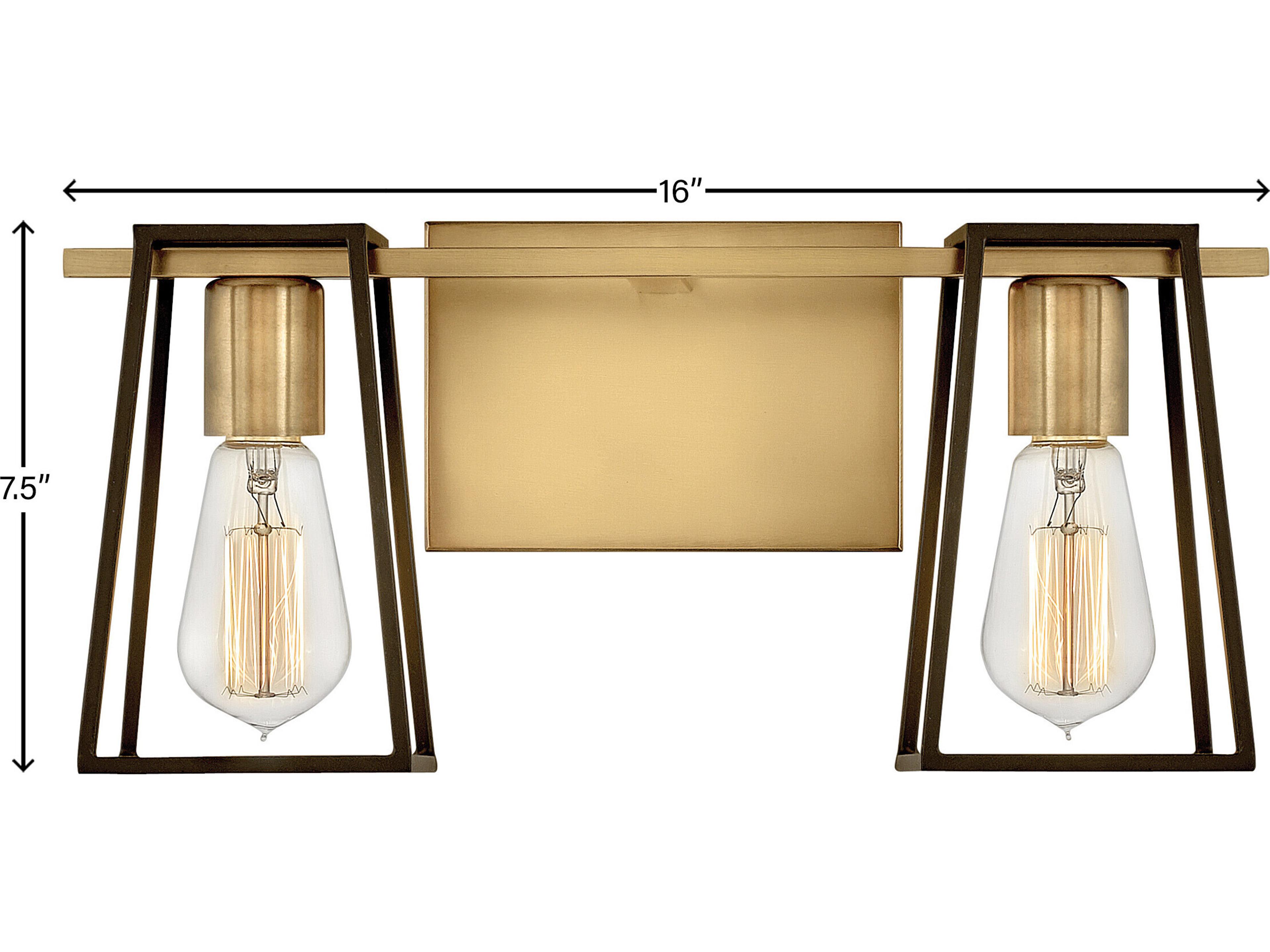 Hinkley Filmore 2-Light Heritage Brass Bronze Vanity Light