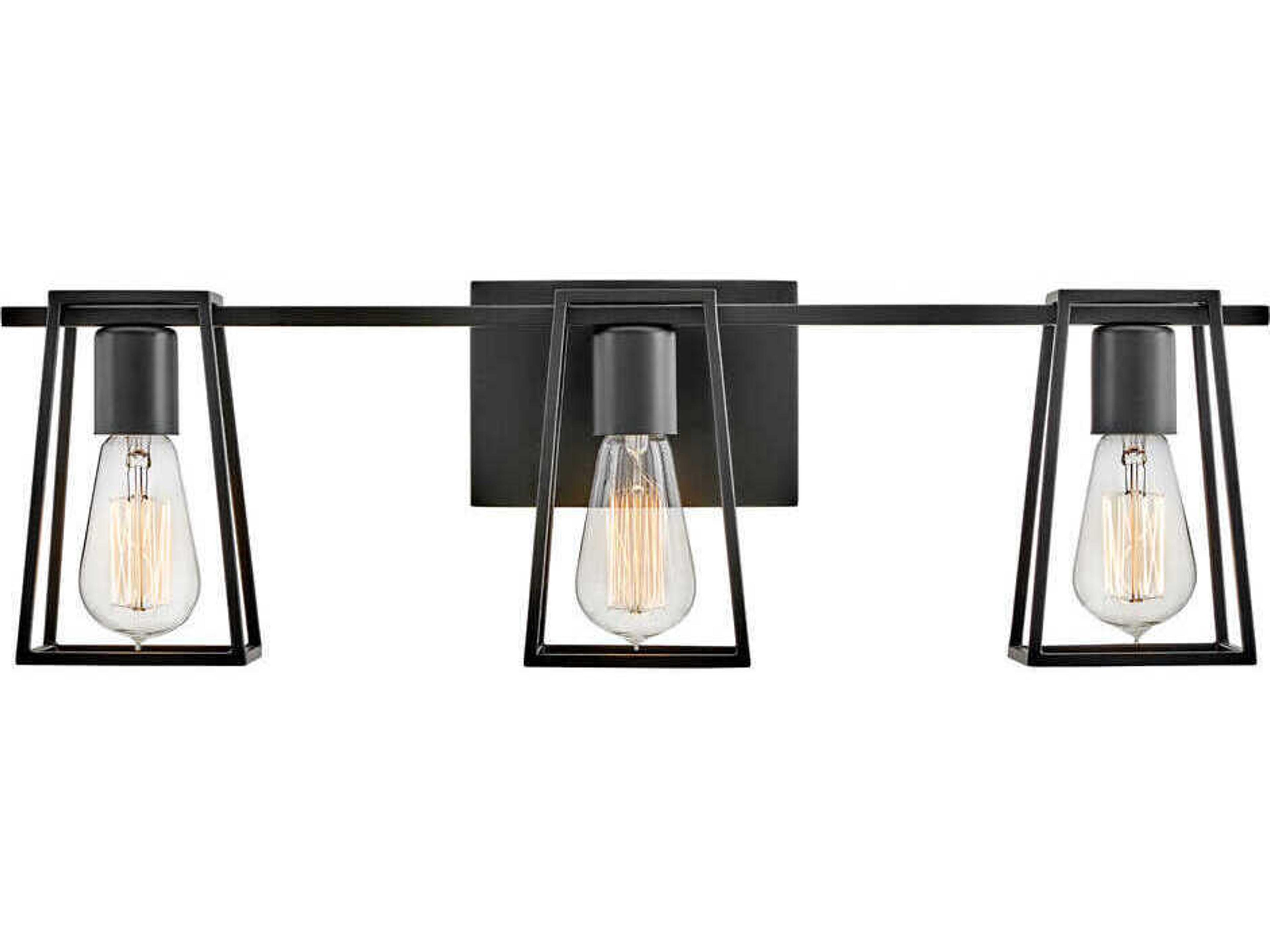 Filmore 3-Light Black LED Vanity Light