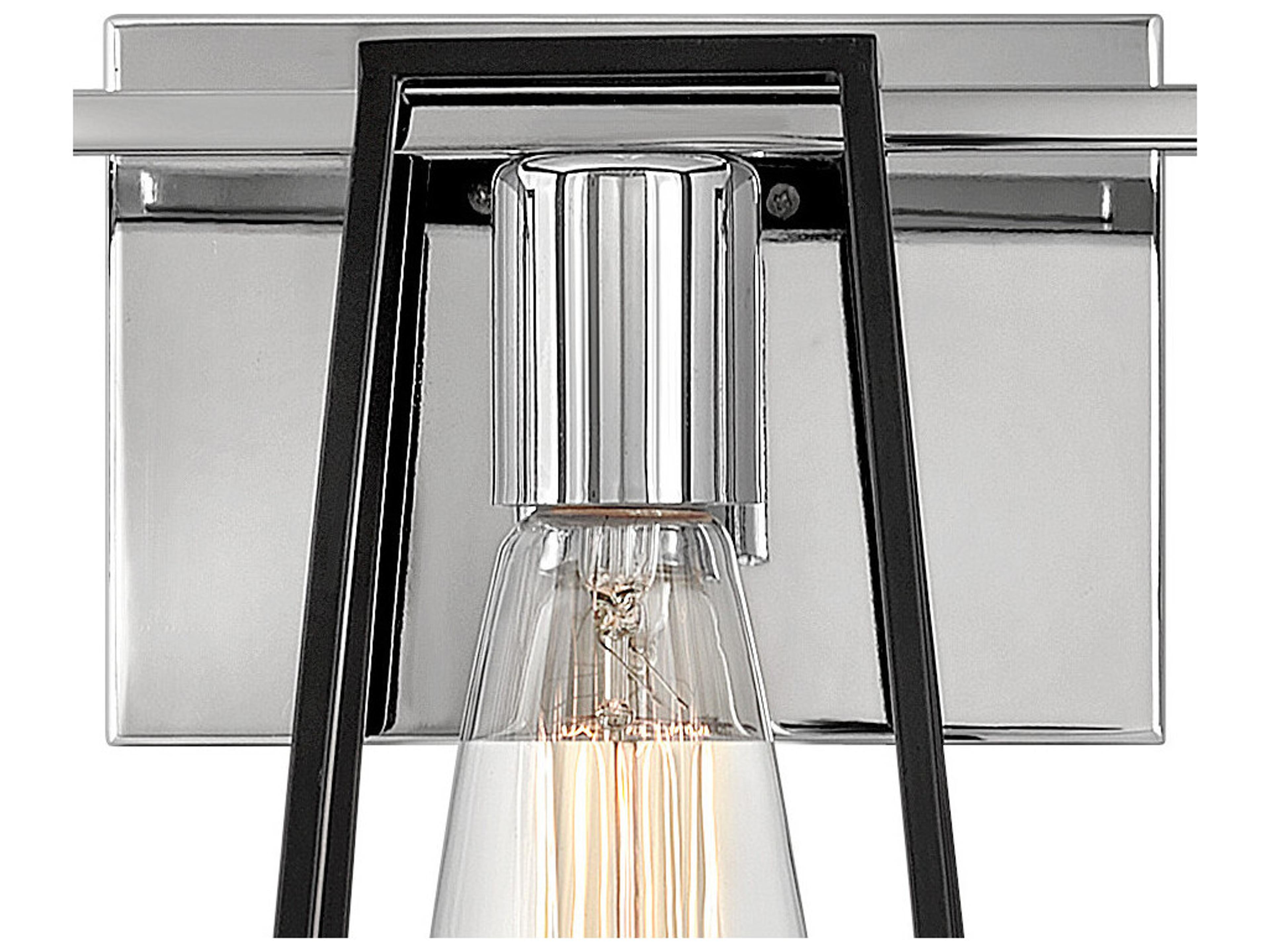 Hinkley Filmore 3-Light Chrome Black Vanity Light