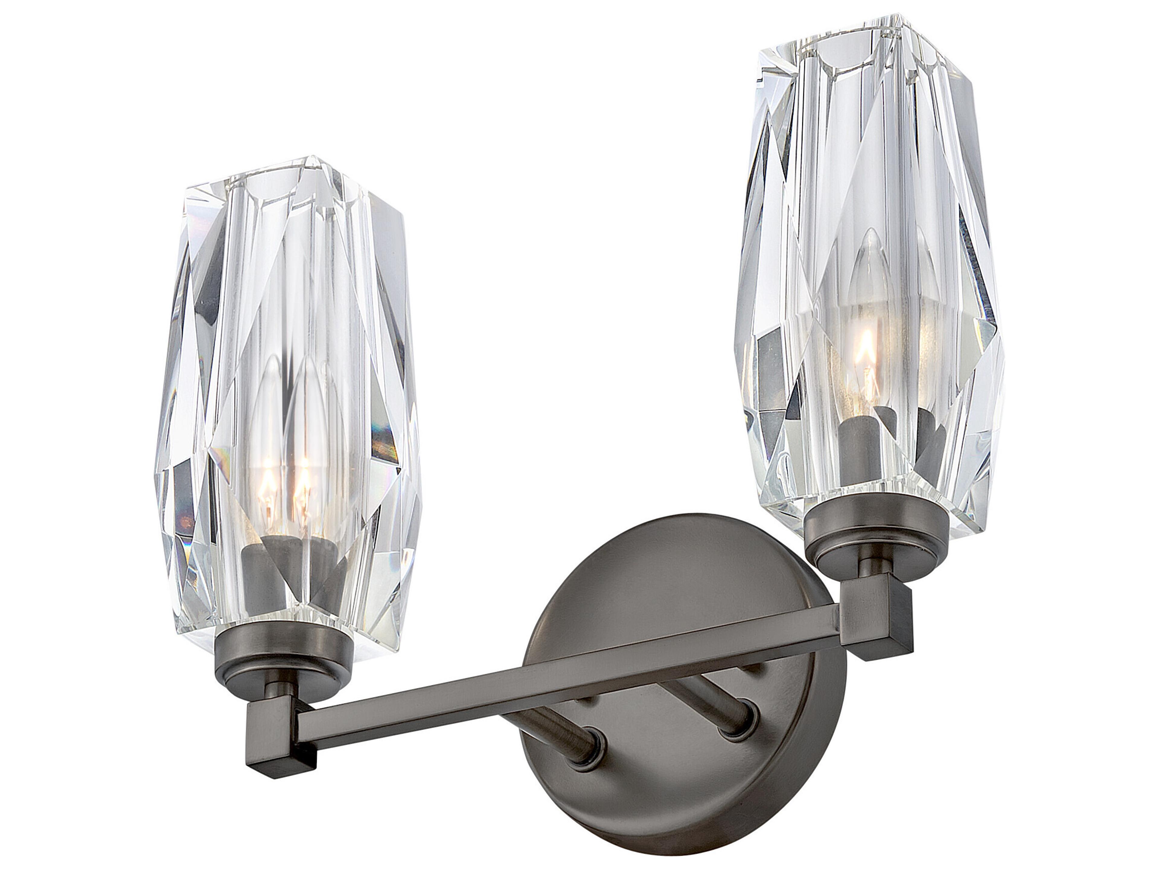 Hinkley Ana 2-Light Black Oxide Crystal Vanity Light