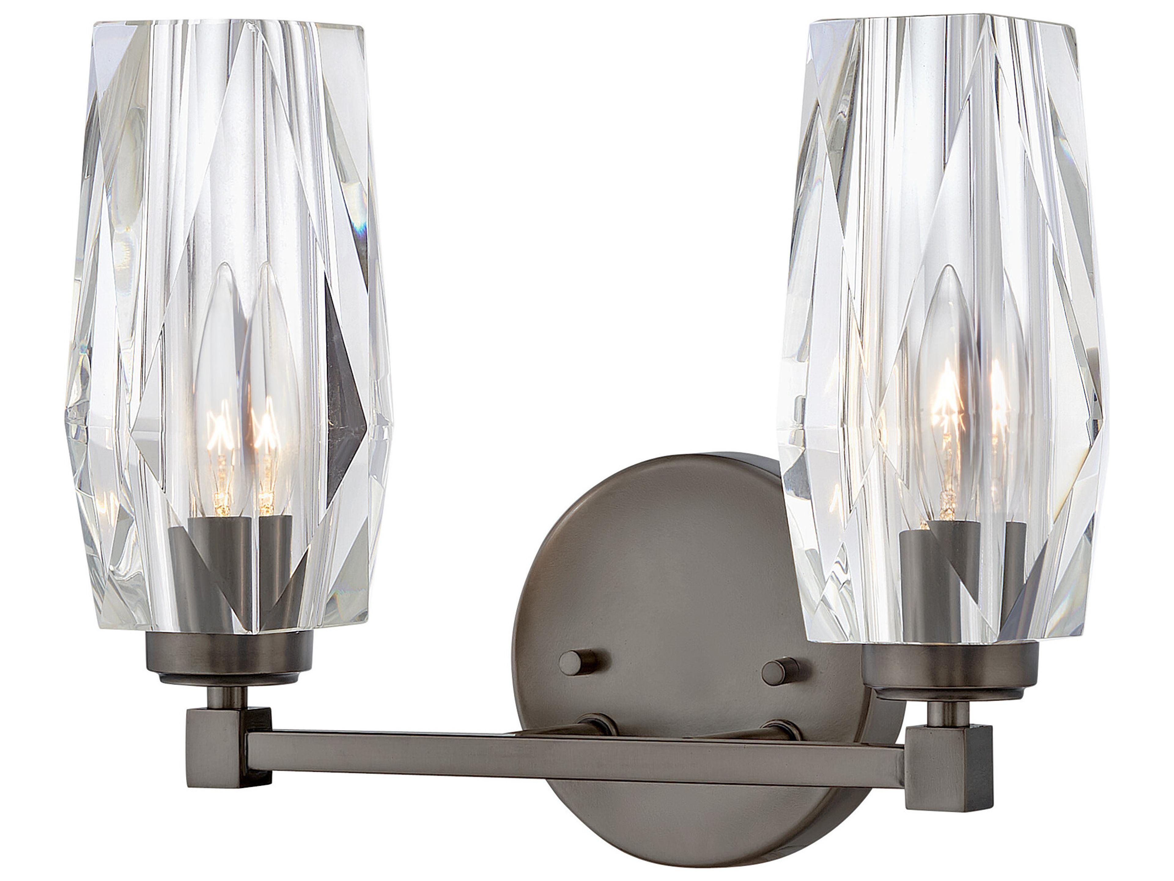 Hinkley Ana 2-Light Black Oxide Crystal Vanity Light