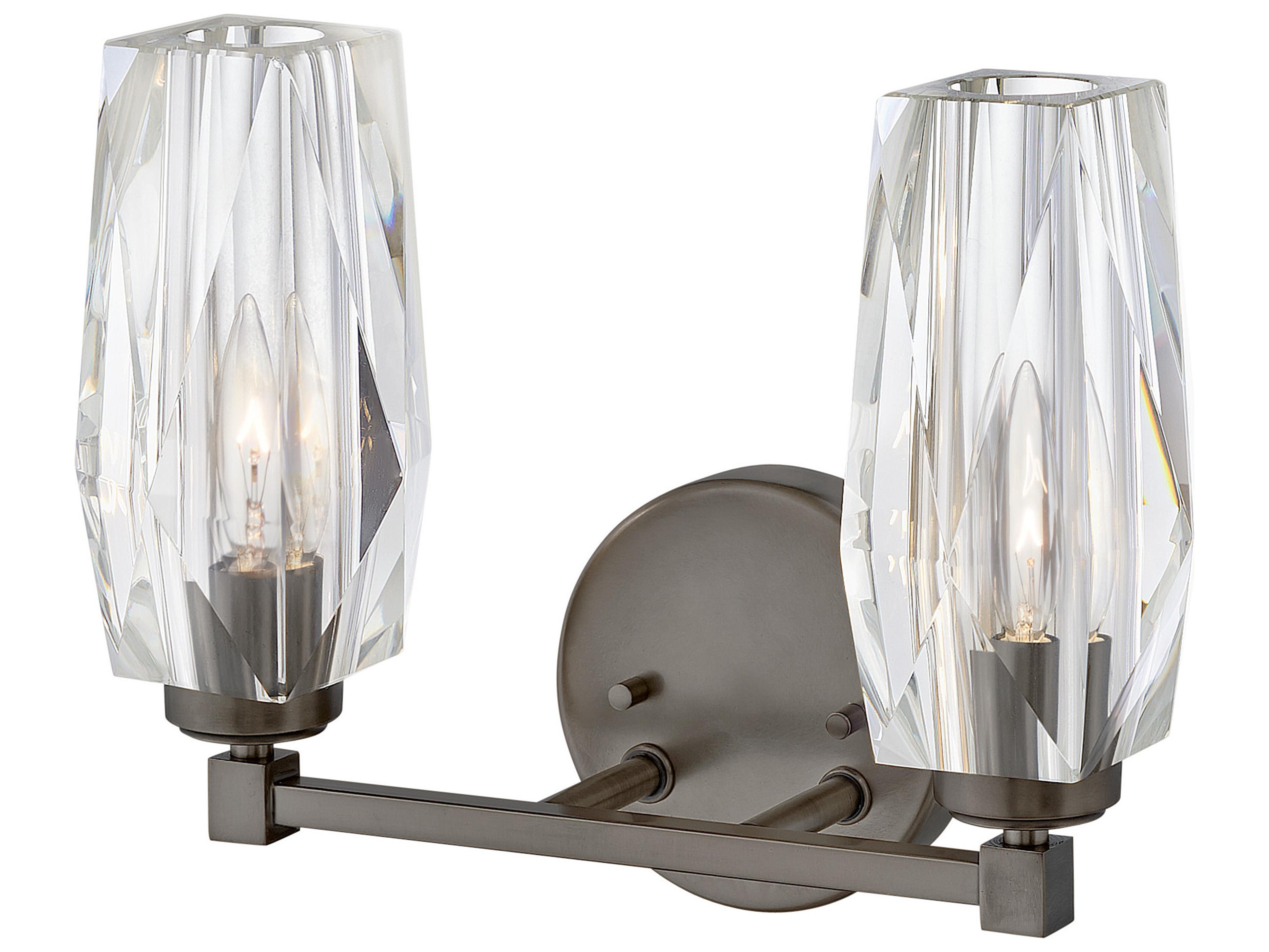 Hinkley Ana 2-Light Black Oxide Crystal Vanity Light