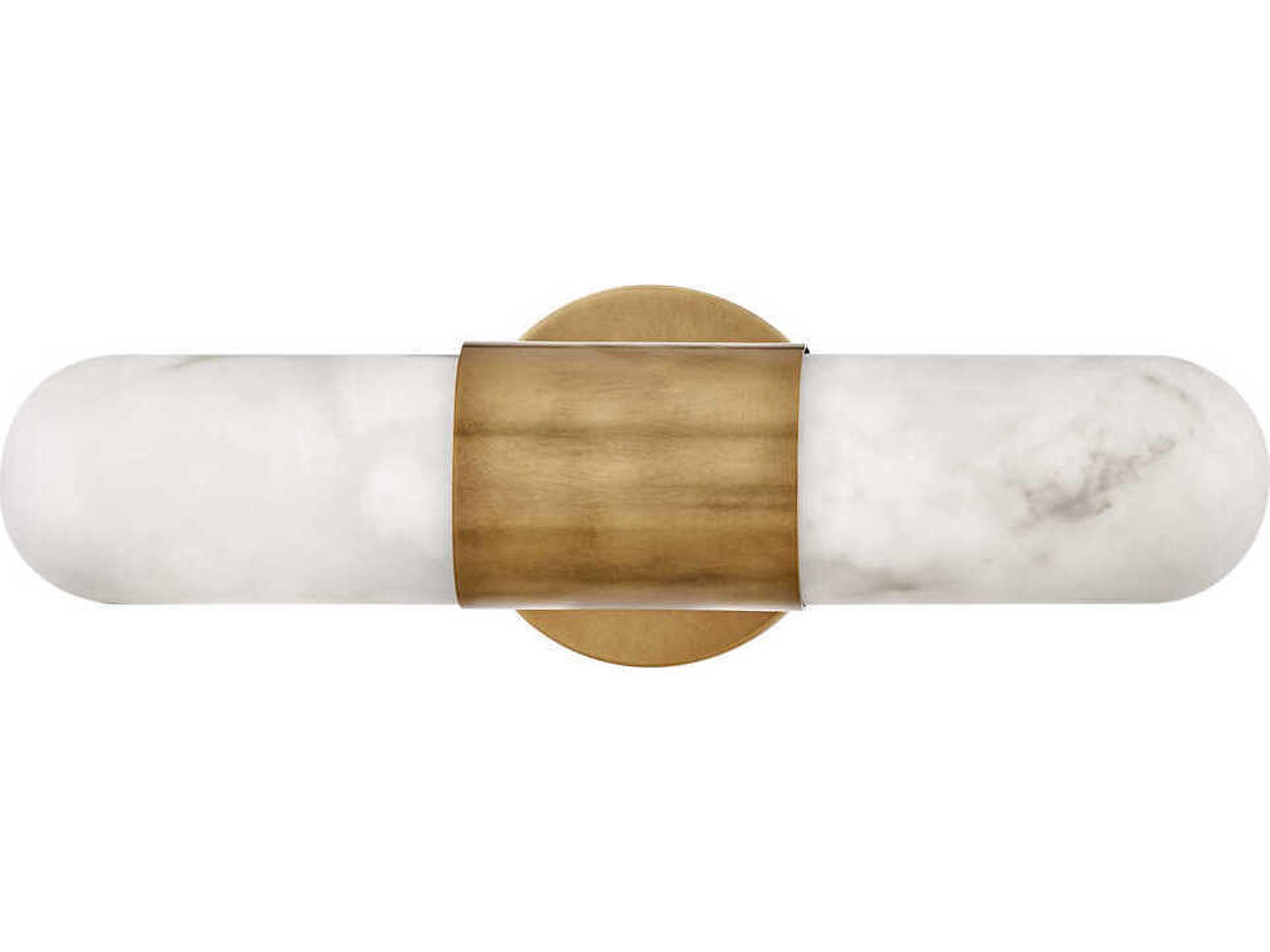 Ibiza Heritage Brass Glass LED Vanity Light