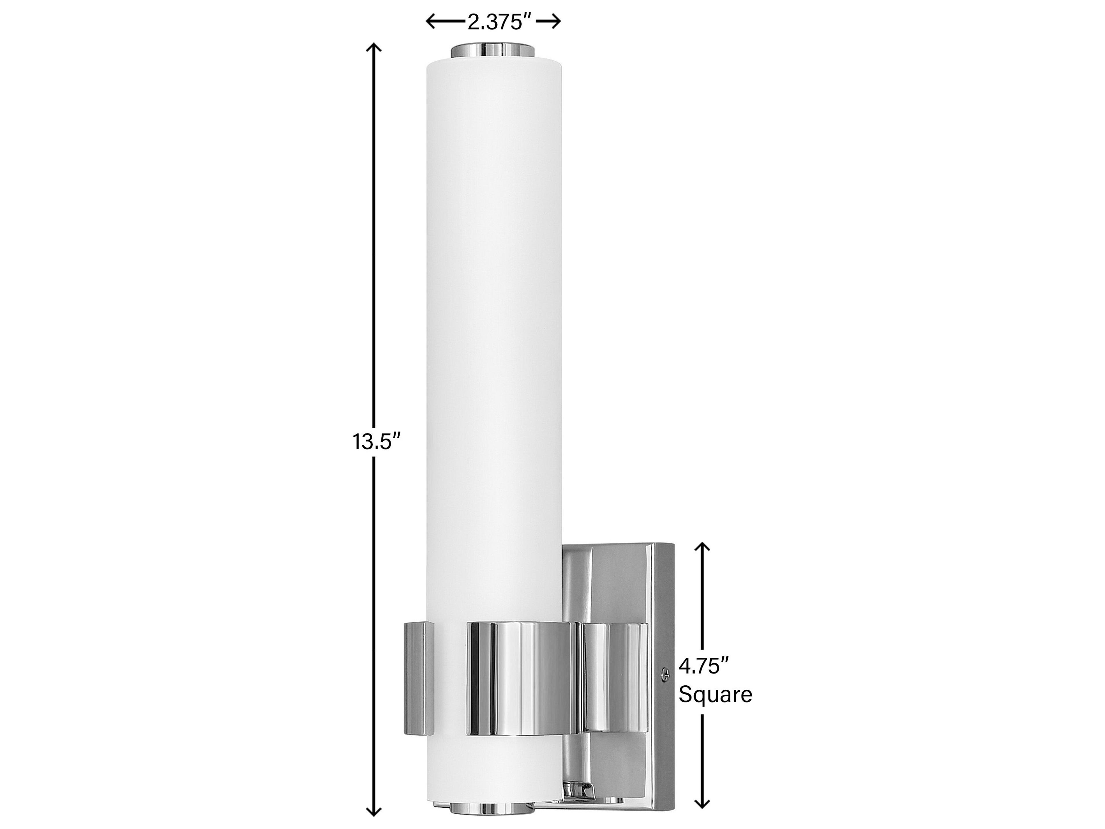 Hinkley Aiden Chrome White Glass LED Wall Sconce