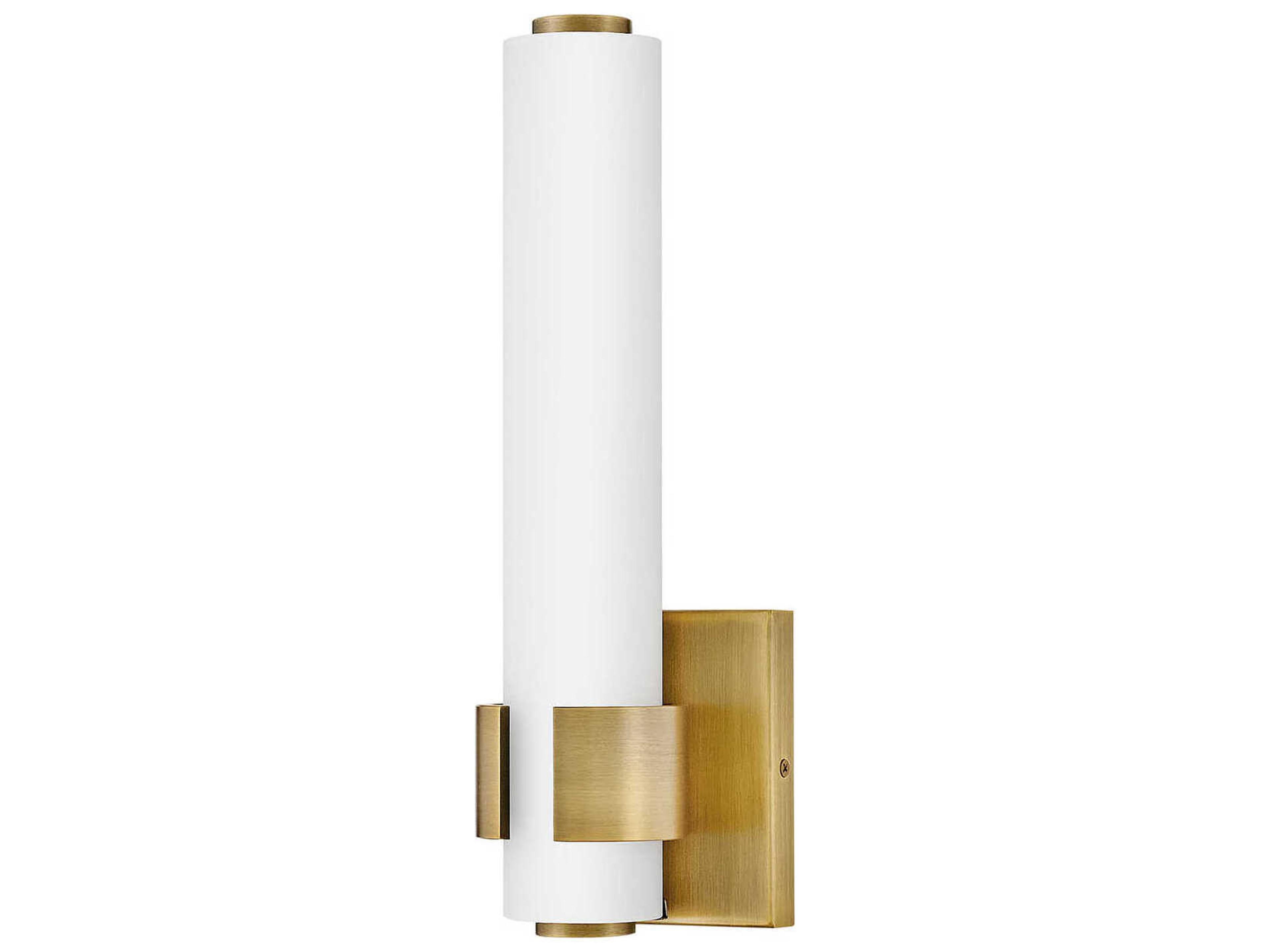 Aiden Lacquered Brass Glass LED Wall Sconce