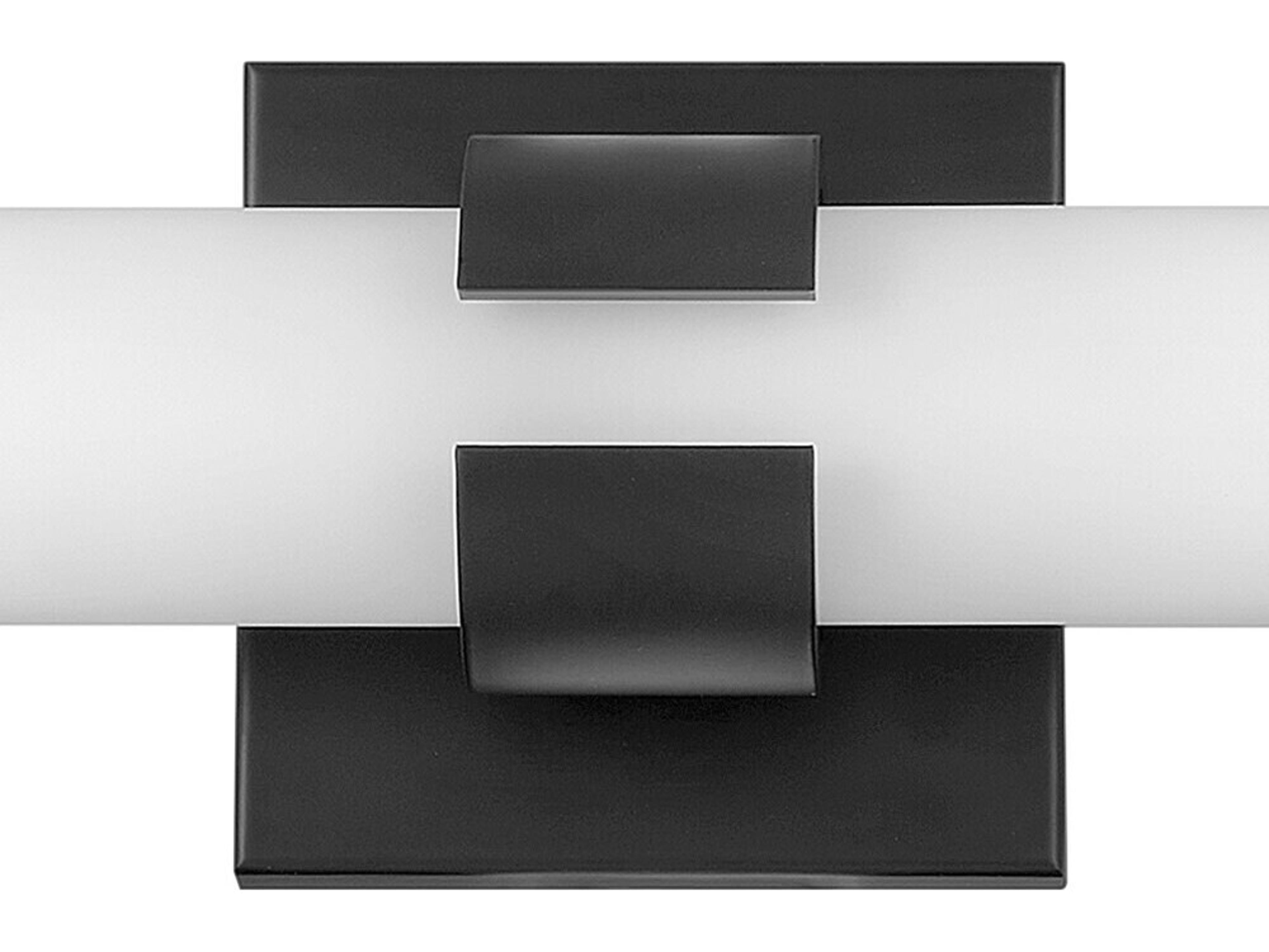 Hinkley Aiden Black White Glass LED Vanity Light