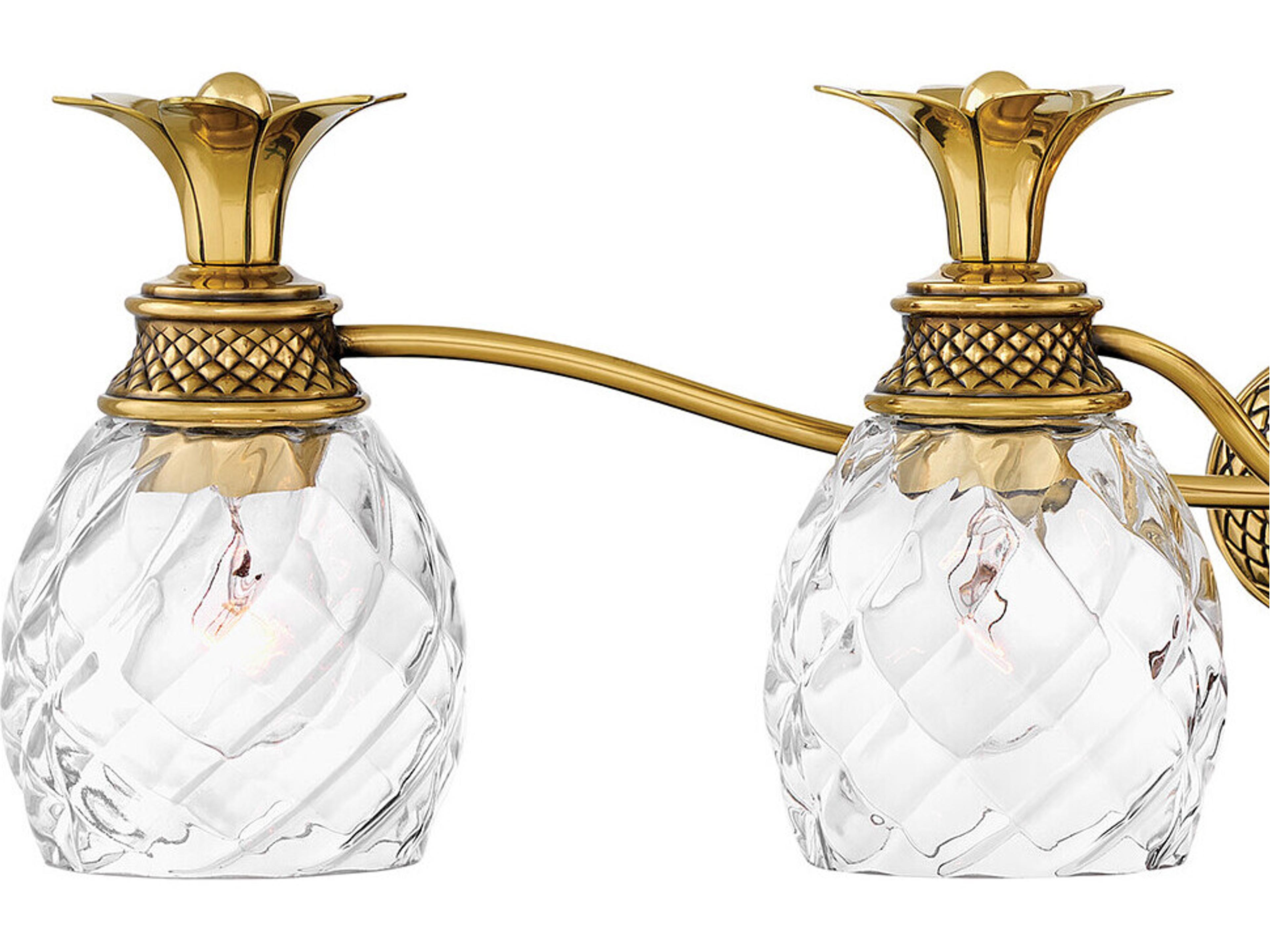 Hinkley Plantation 5-Light Burnished Brass Glass Vanity Light