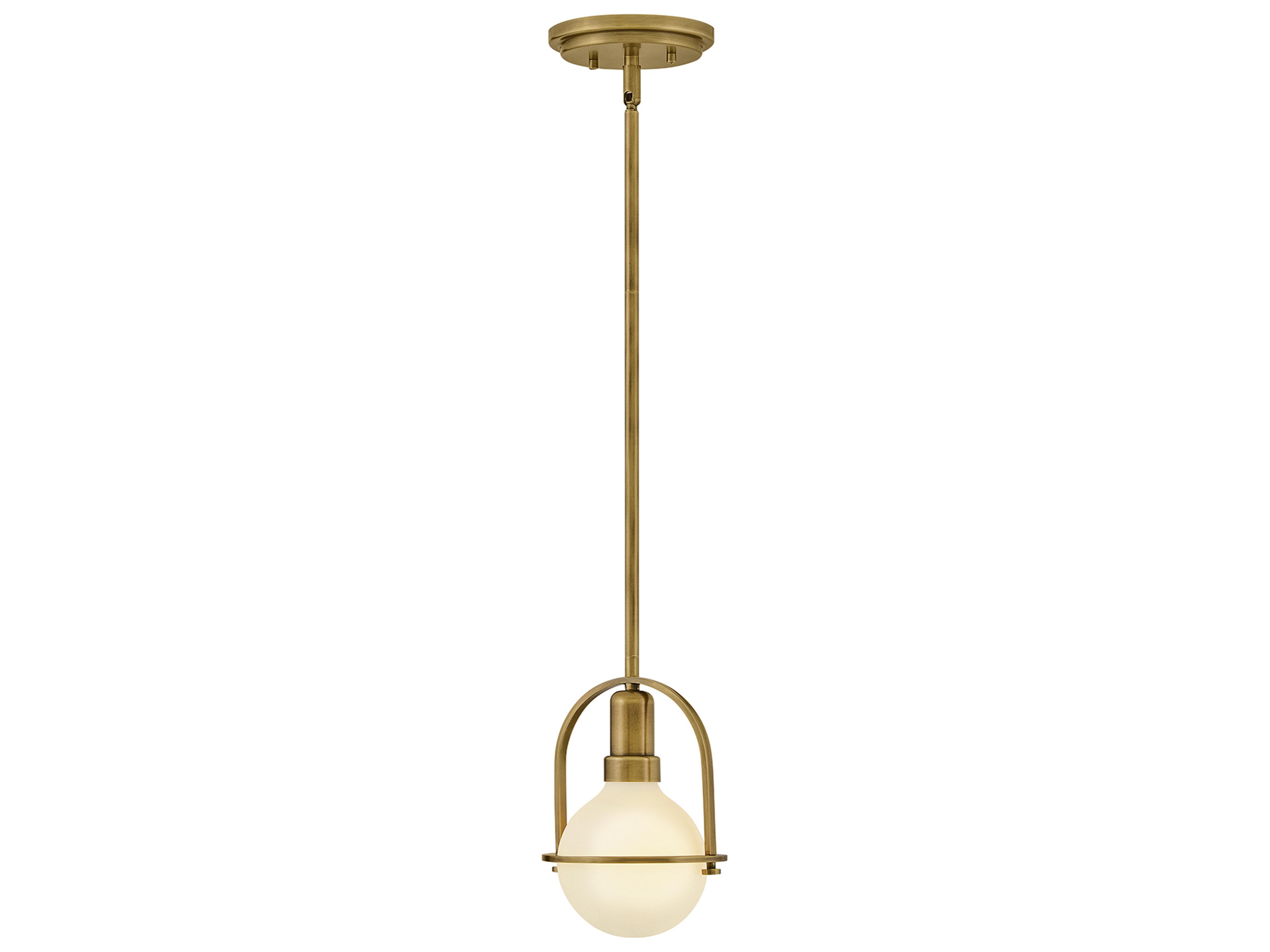 Somerset 1-Light Heritage Brass Globe Mini Pendant