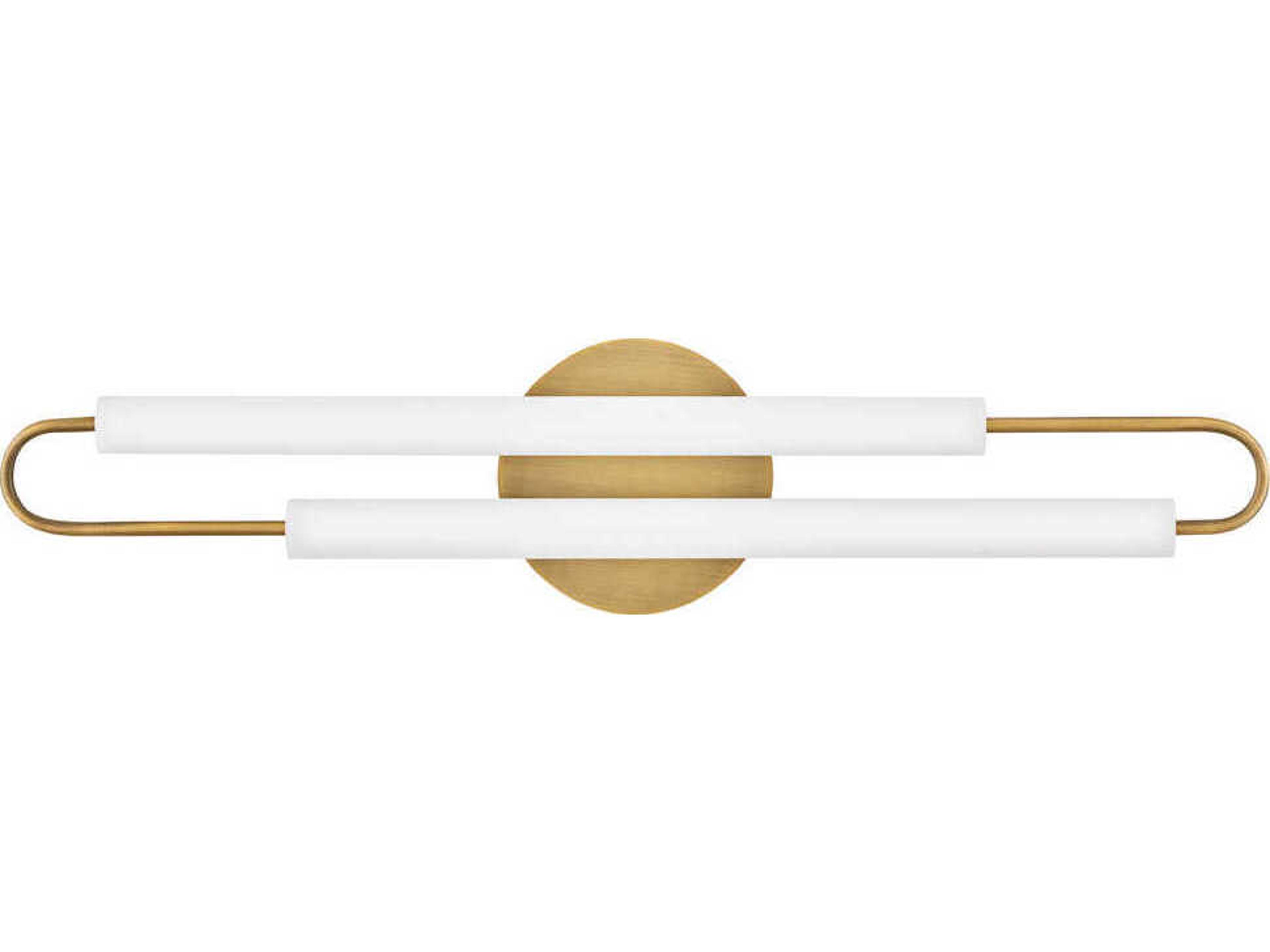 Hinkley Eos Lacquered Brass Glass LED Vanity Light