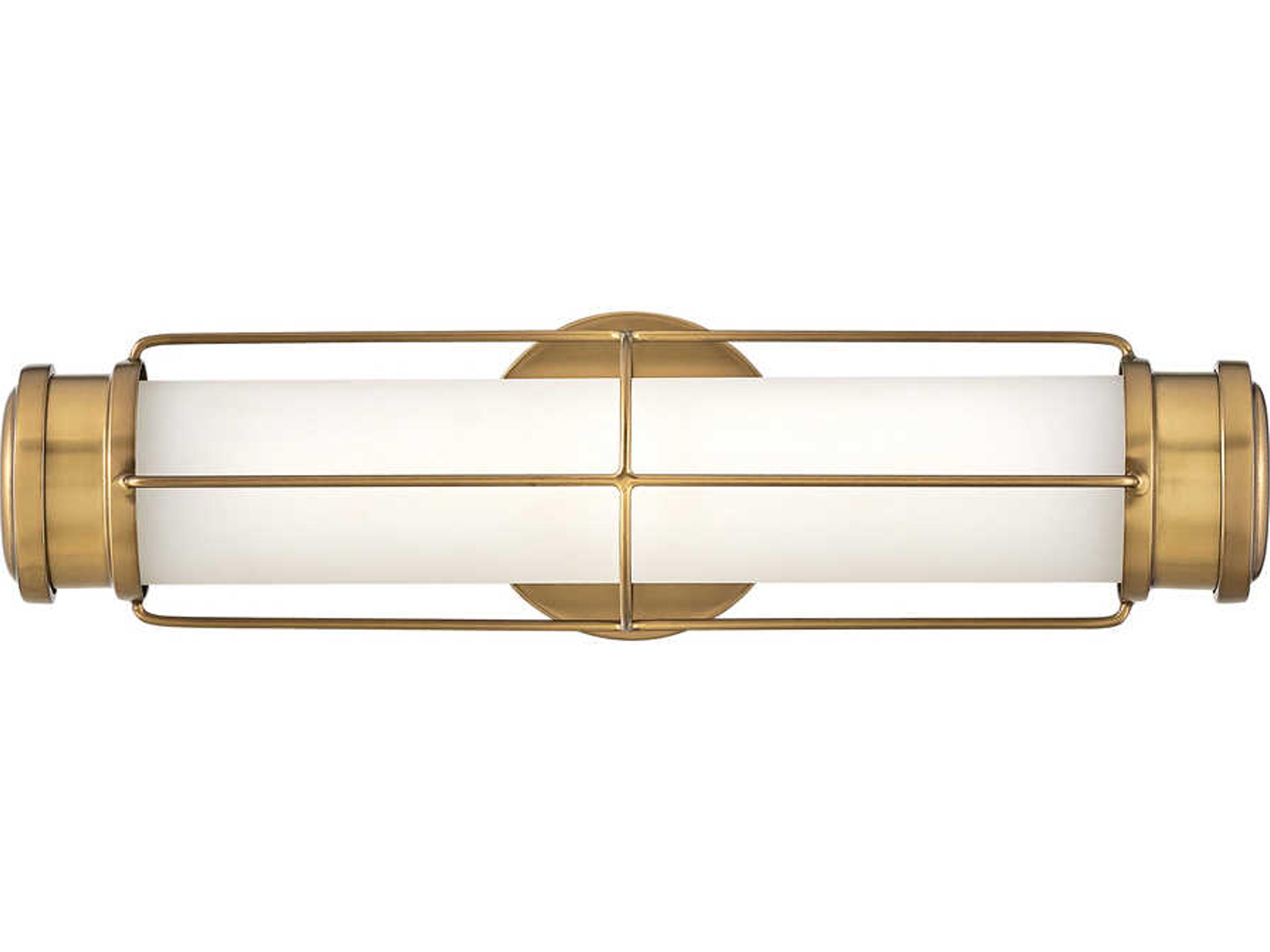 Saylor Heritage Brass Glass LED Wall Sconce