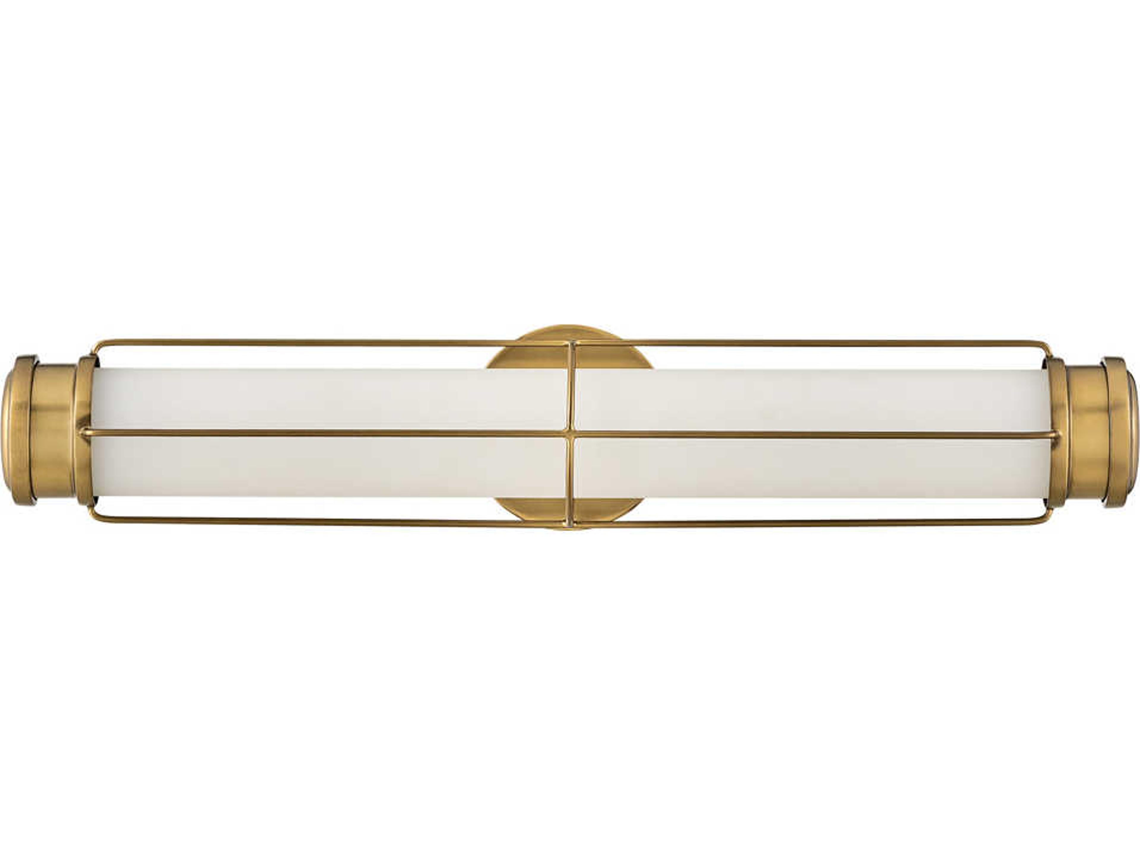 Saylor Heritage Brass Glass LED Wall Sconce