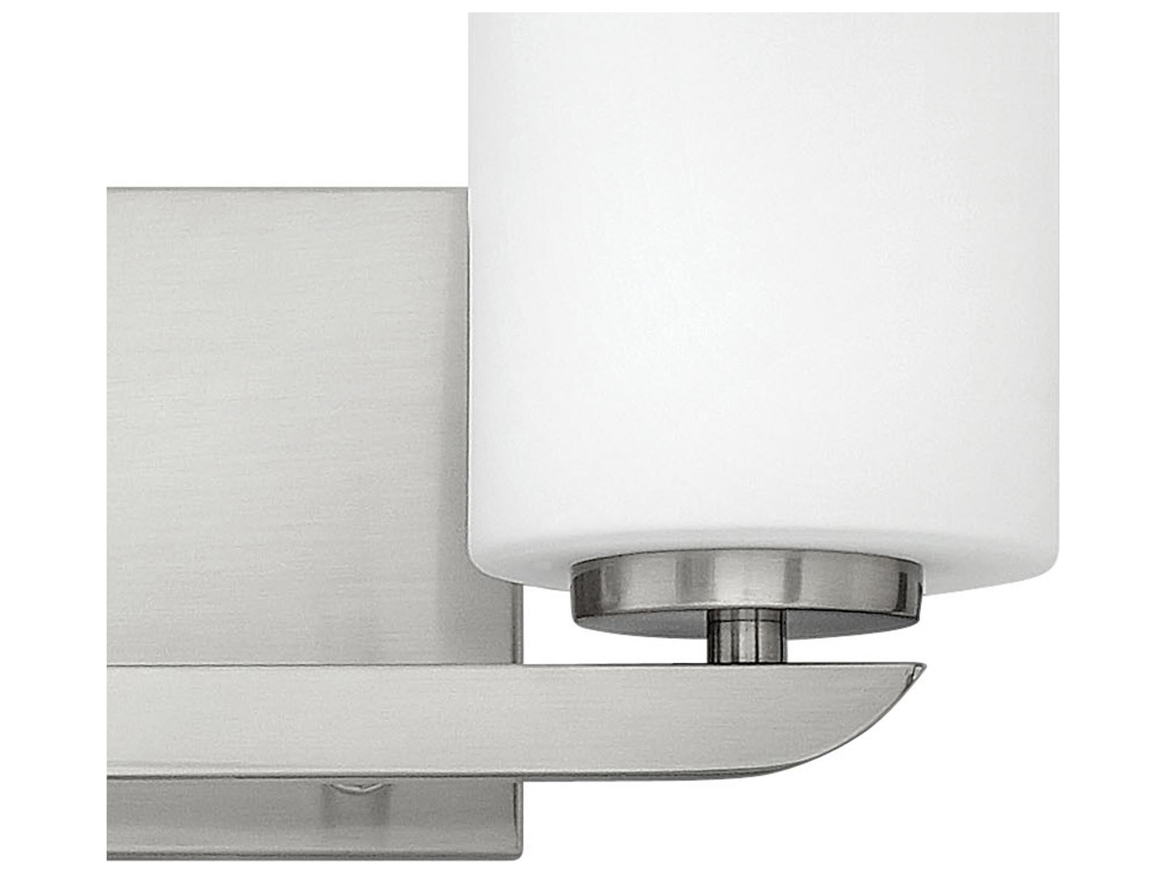Hinkley Kyra Brushed Nickel Glass Vanity Light