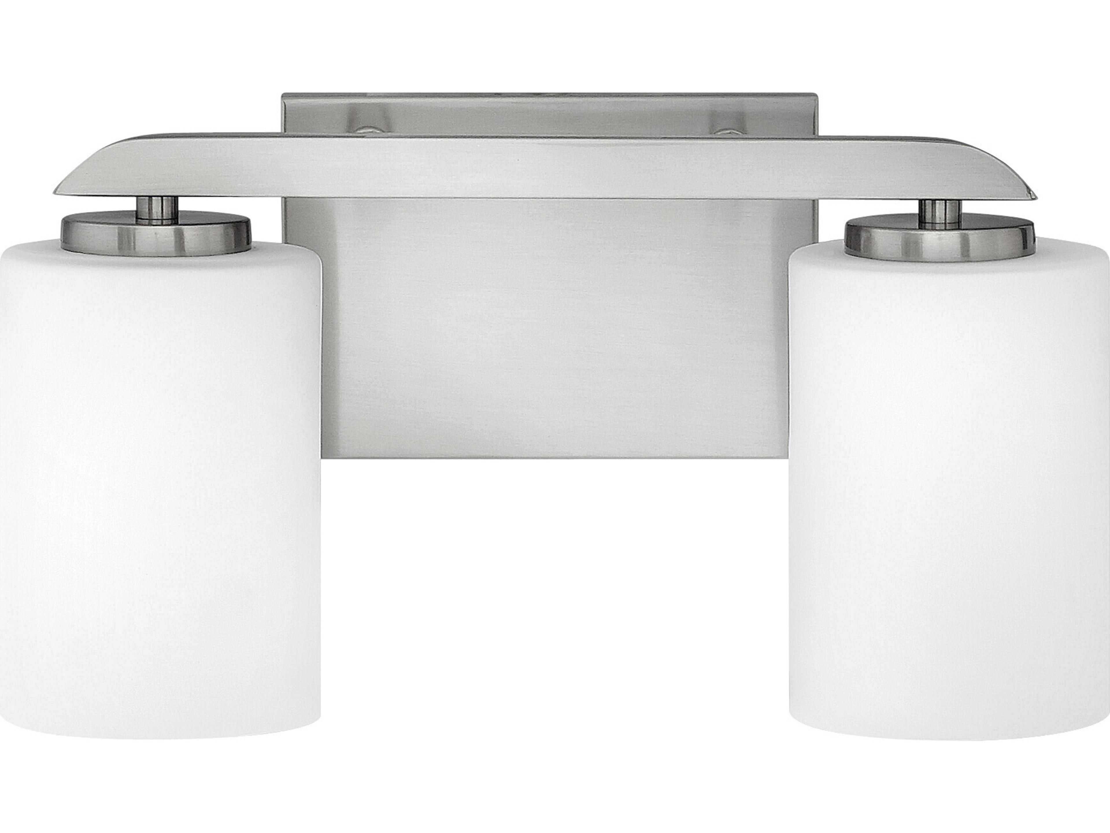 Hinkley Kyra Brushed Nickel Glass Vanity Light