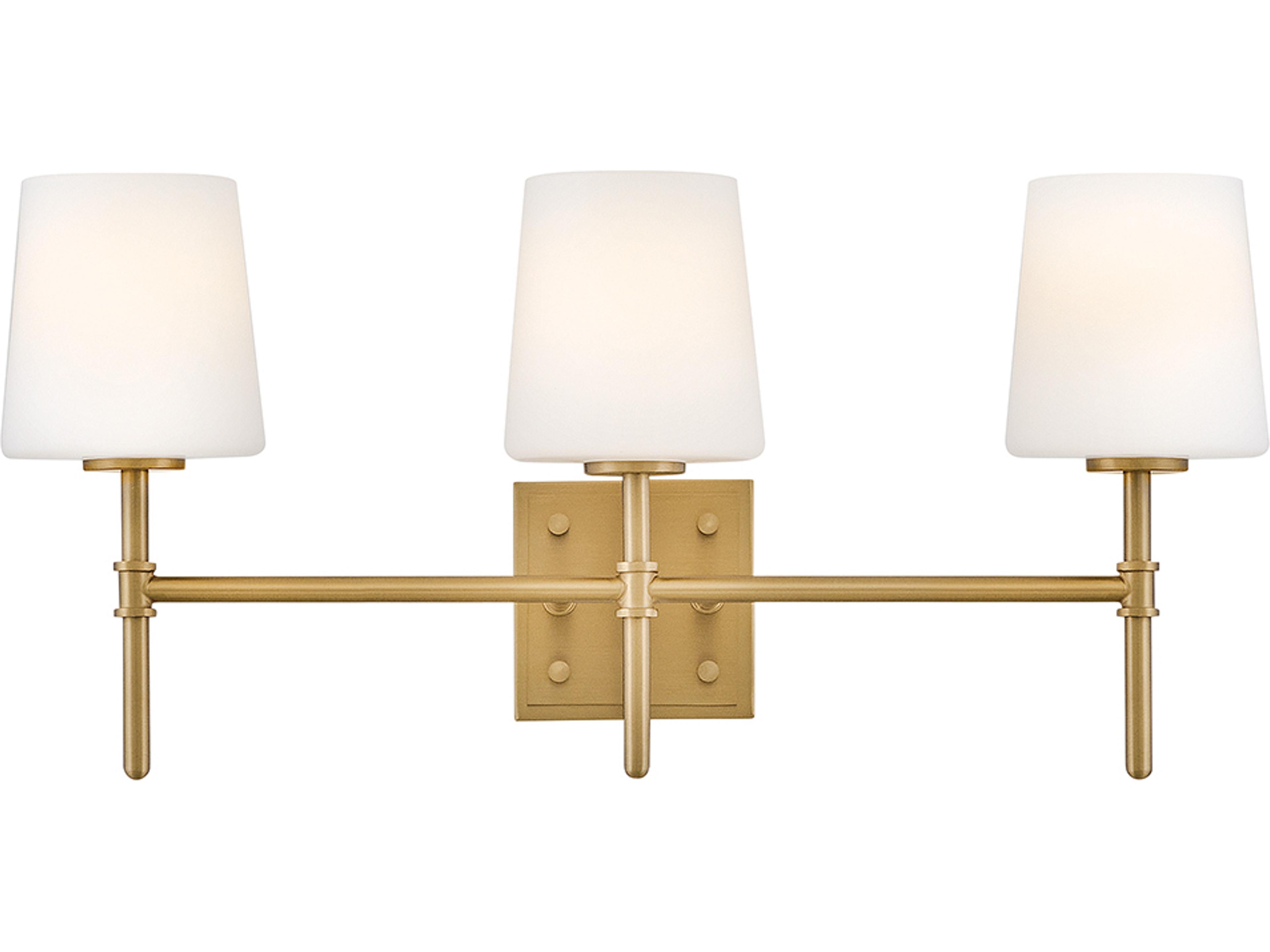 Saunders 3-Light Lacquered Brass Vanity Light