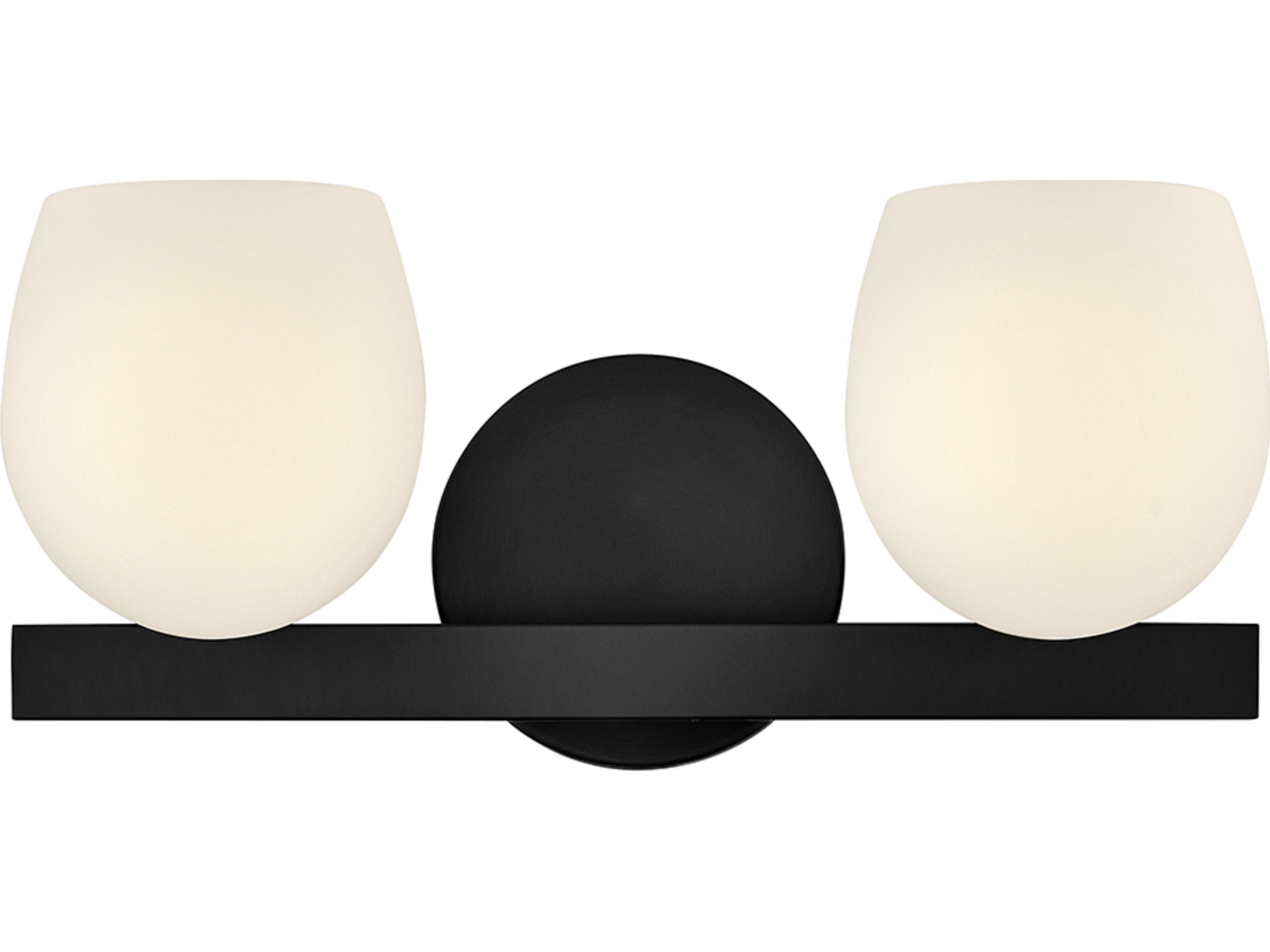 Mae 2-Light Black Vanity Light
