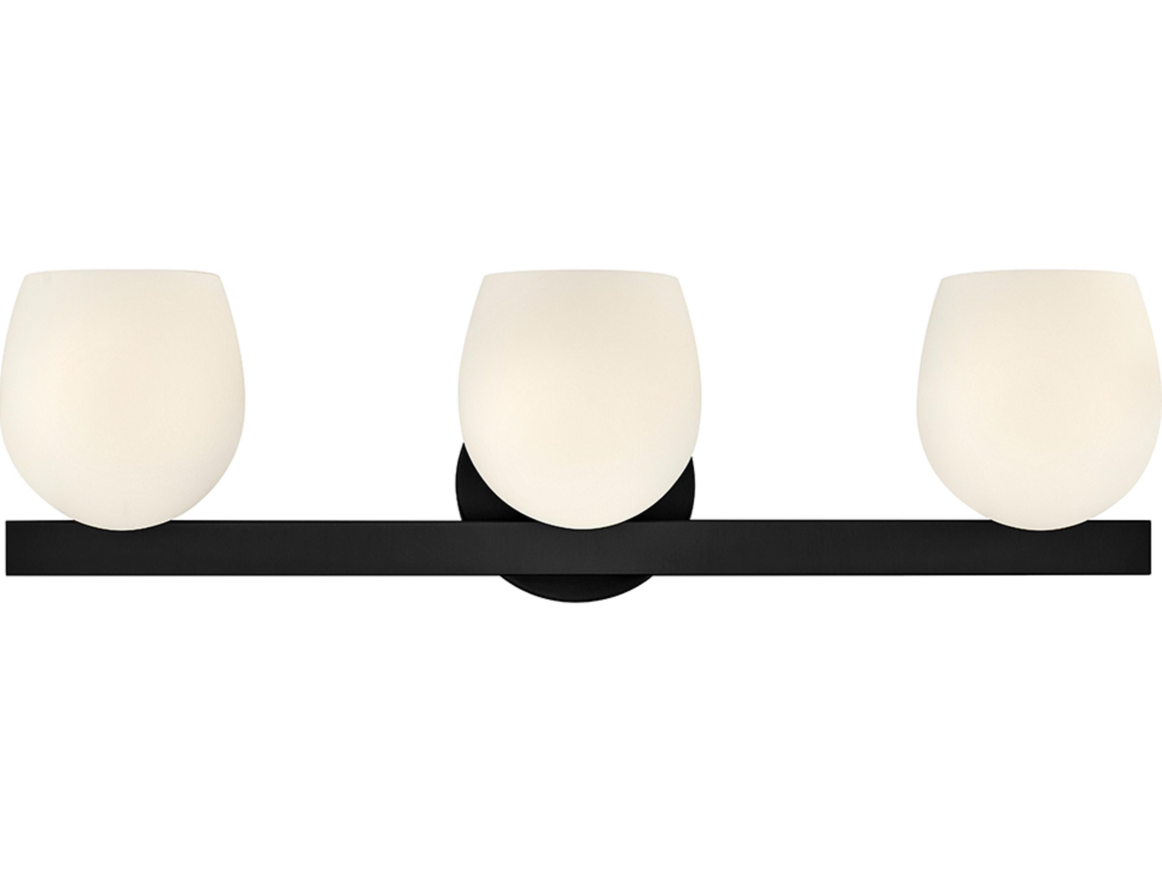 Mae 3-Light Black Vanity Light