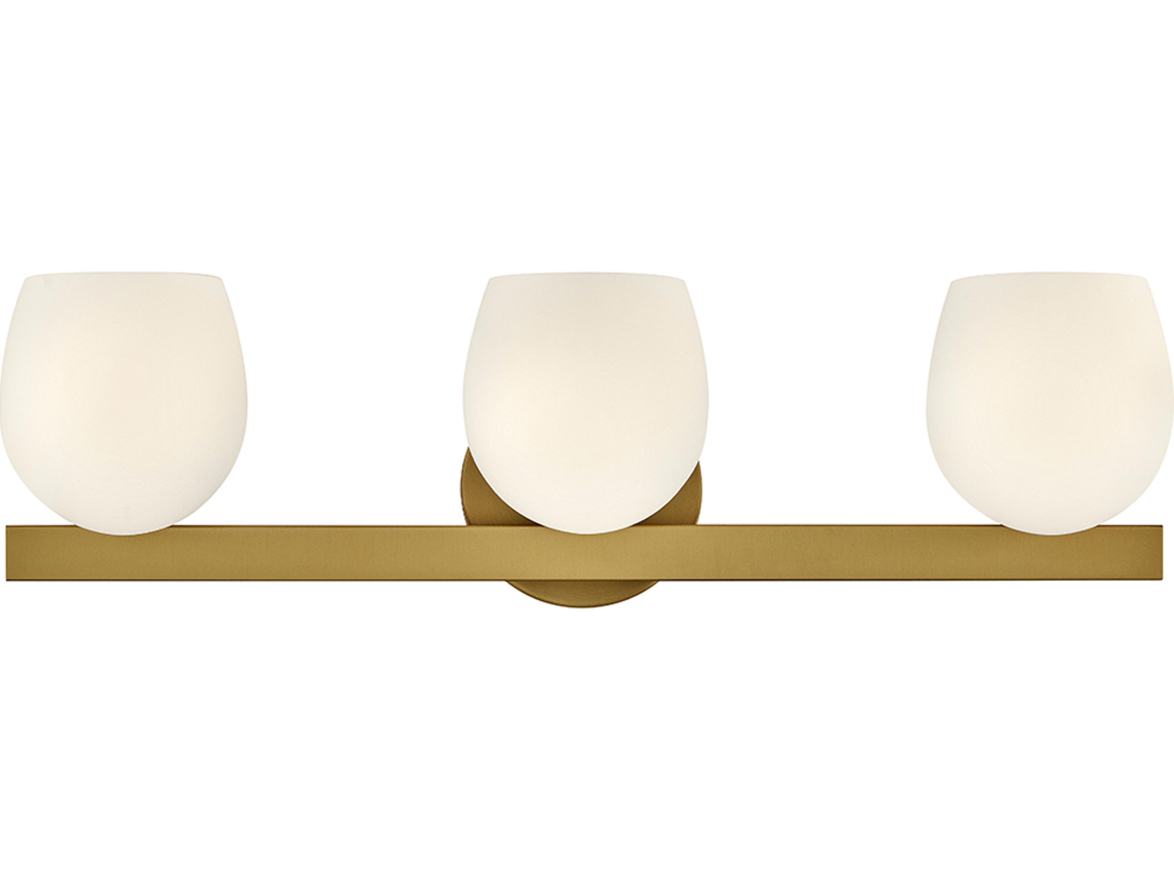 Mae 3-Light Lacquered Brass Vanity Light