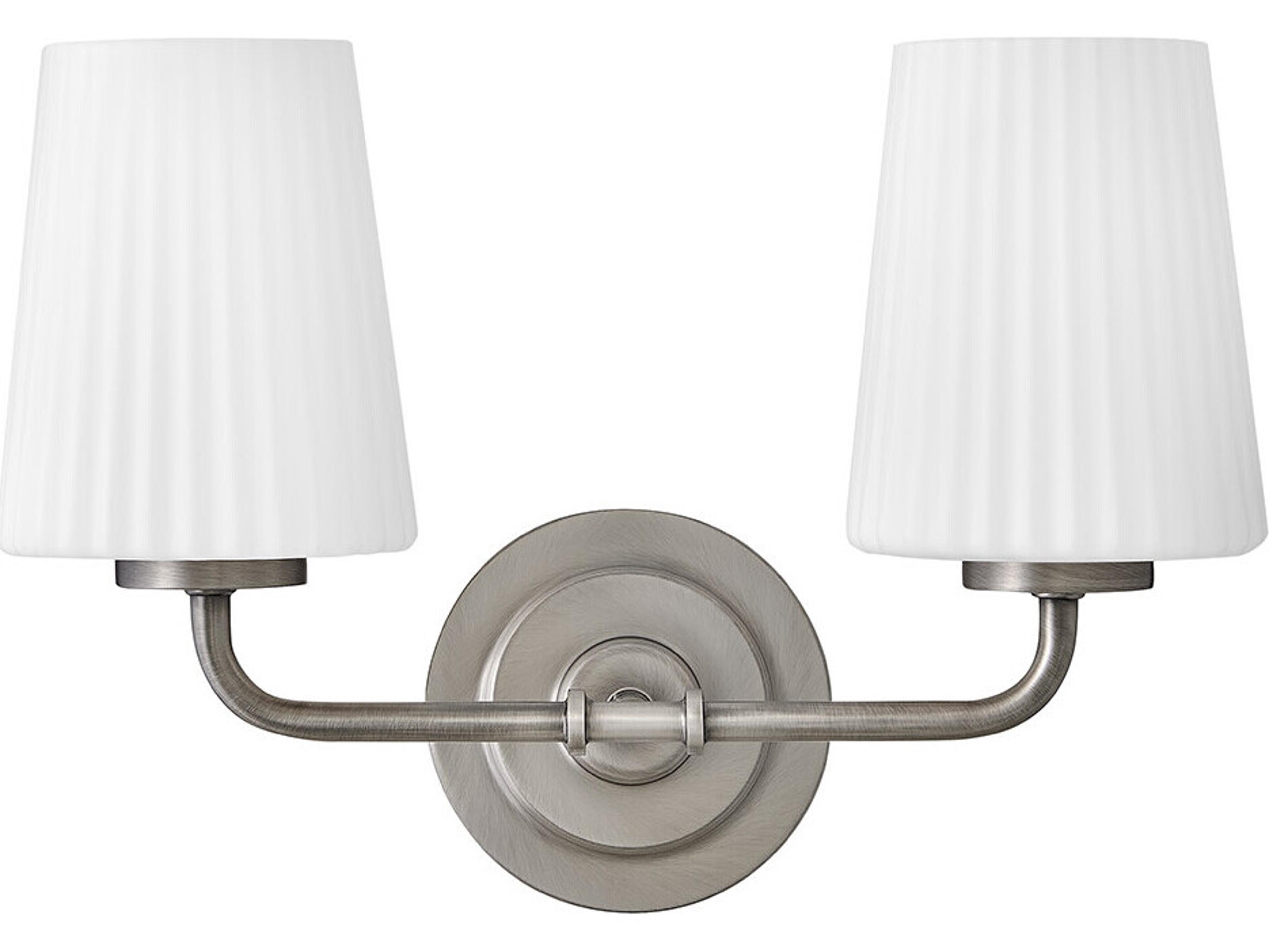 Hinkley Mckenna McKenna 2-Light Antique Nickel Vanity Light
