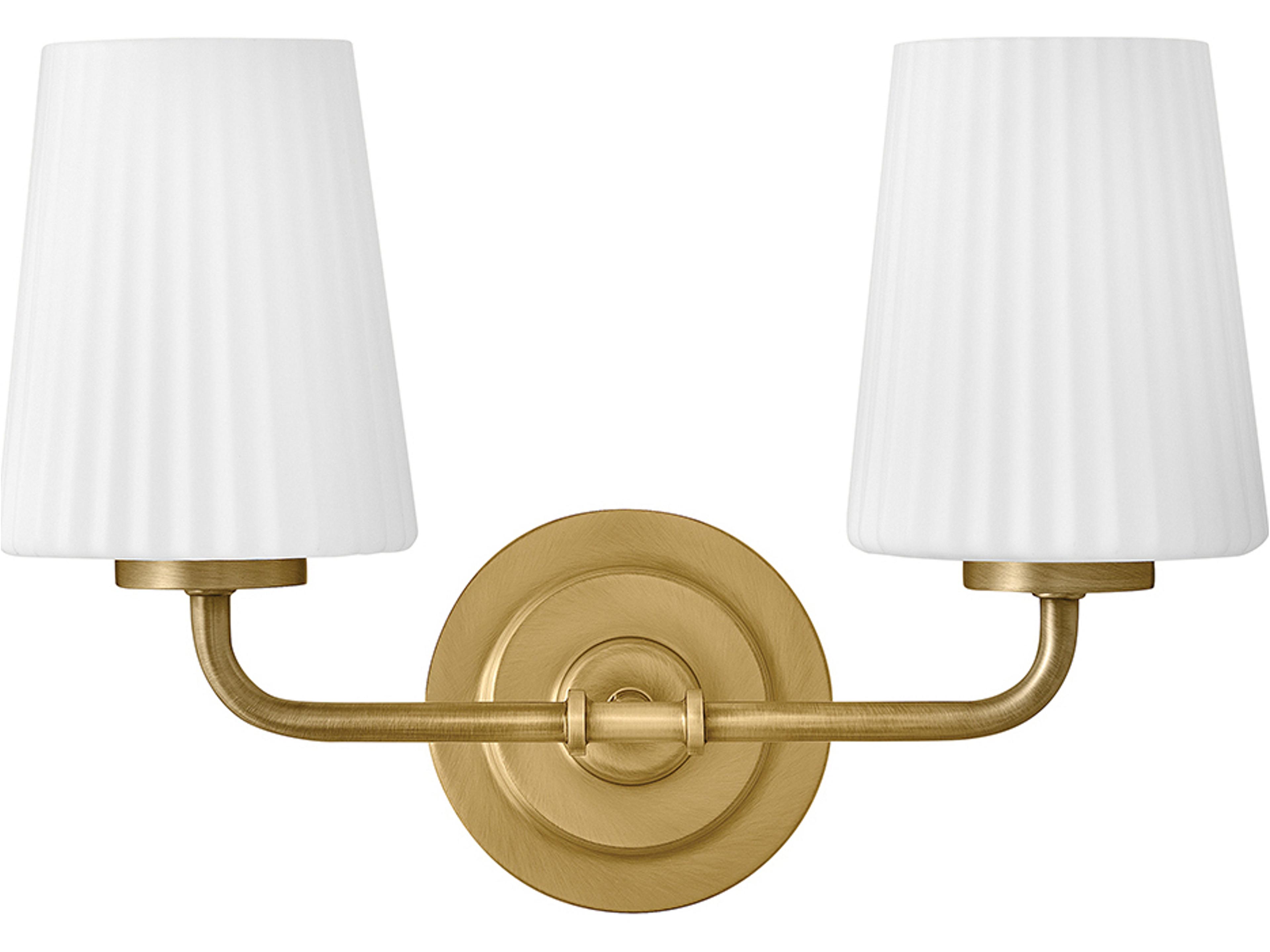 Mckenna McKenna 2-Light Lacquered Brass Vanity Light