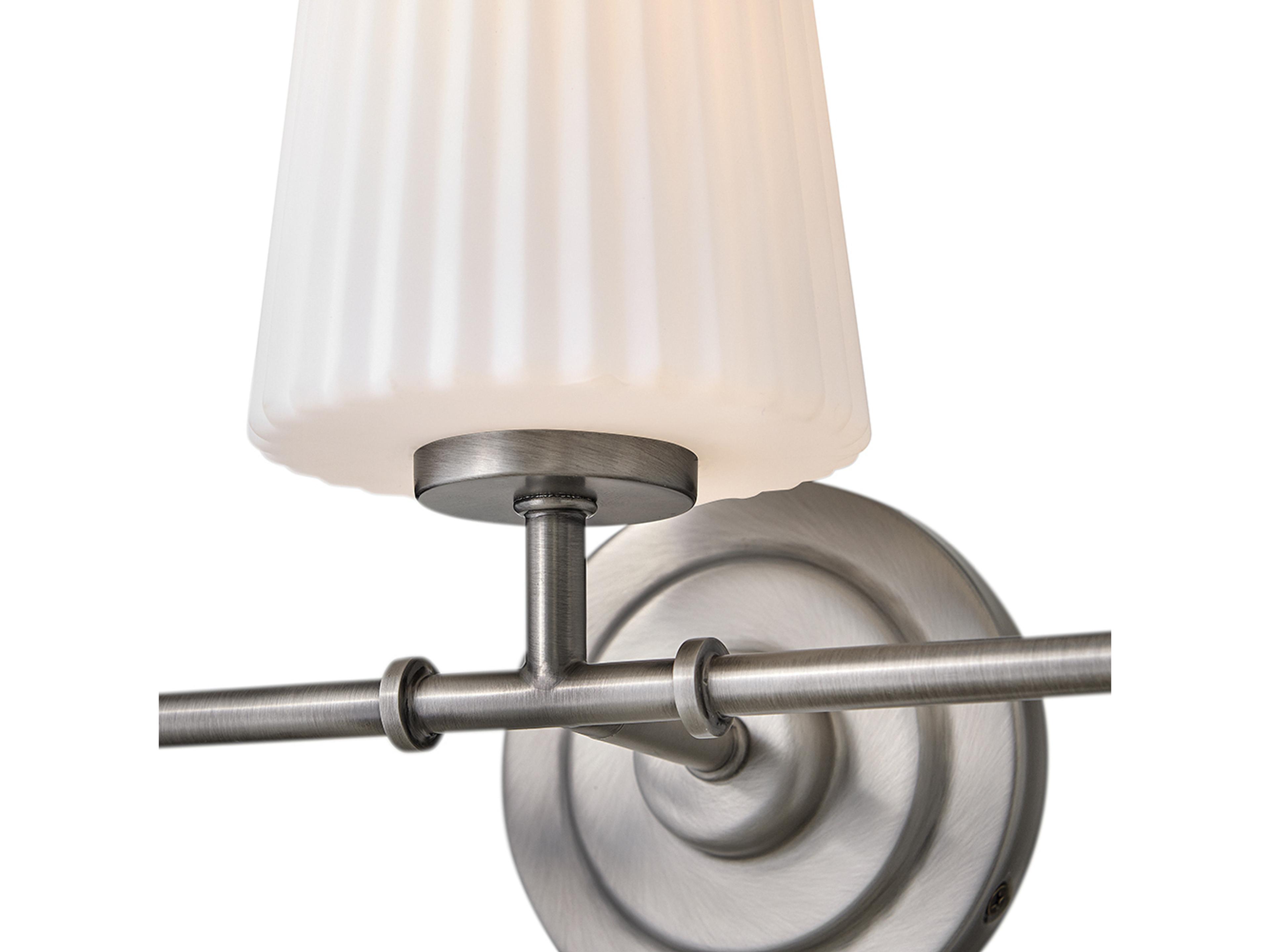 Hinkley Mckenna McKenna 3-Light Antique Nickel Vanity Light