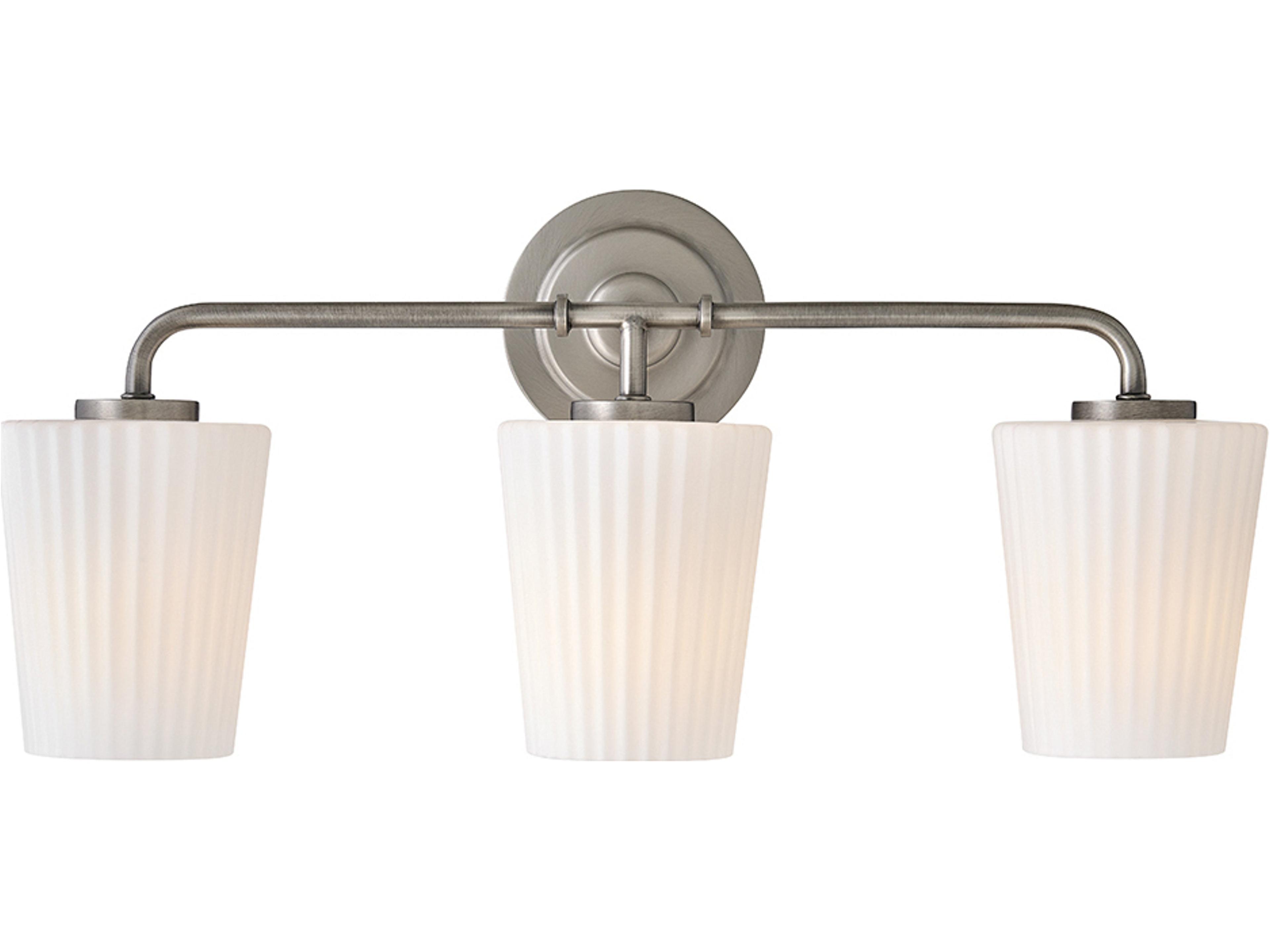 Hinkley Mckenna McKenna 3-Light Antique Nickel Vanity Light