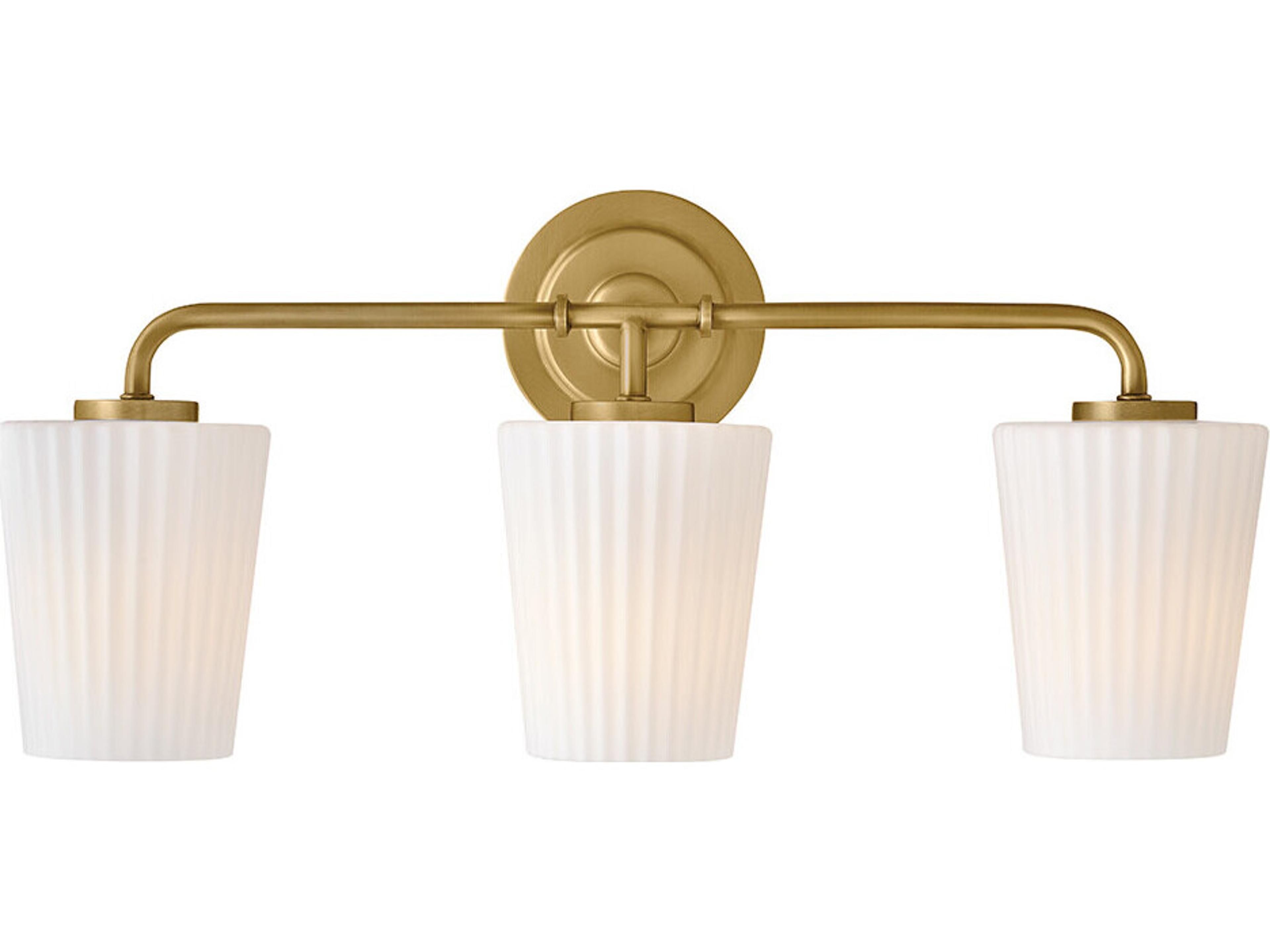 Hinkley Mckenna McKenna 3-Light Lacquered Brass Vanity Light