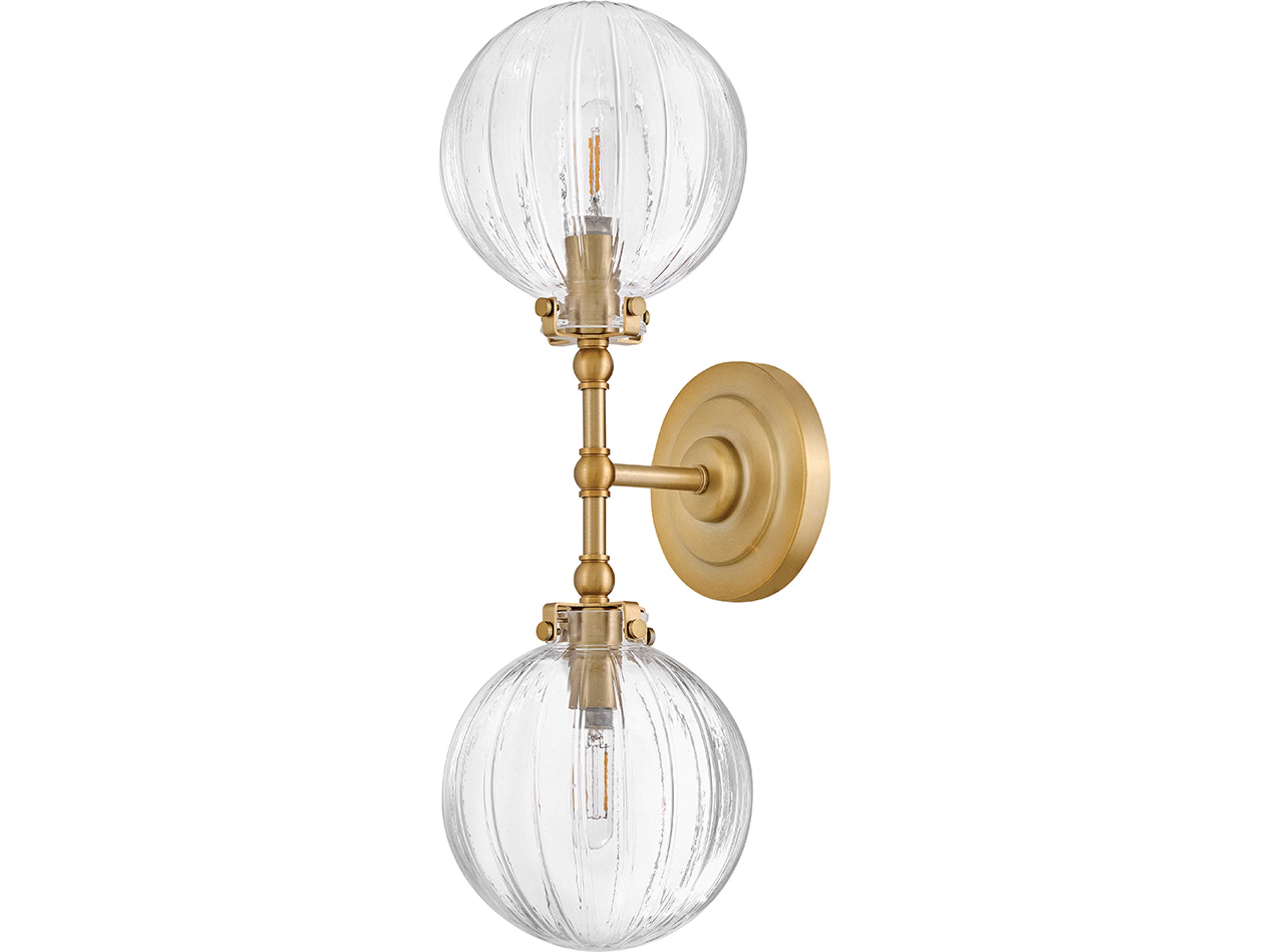 Helene 2-Light Lacquered Brass Wall Sconce